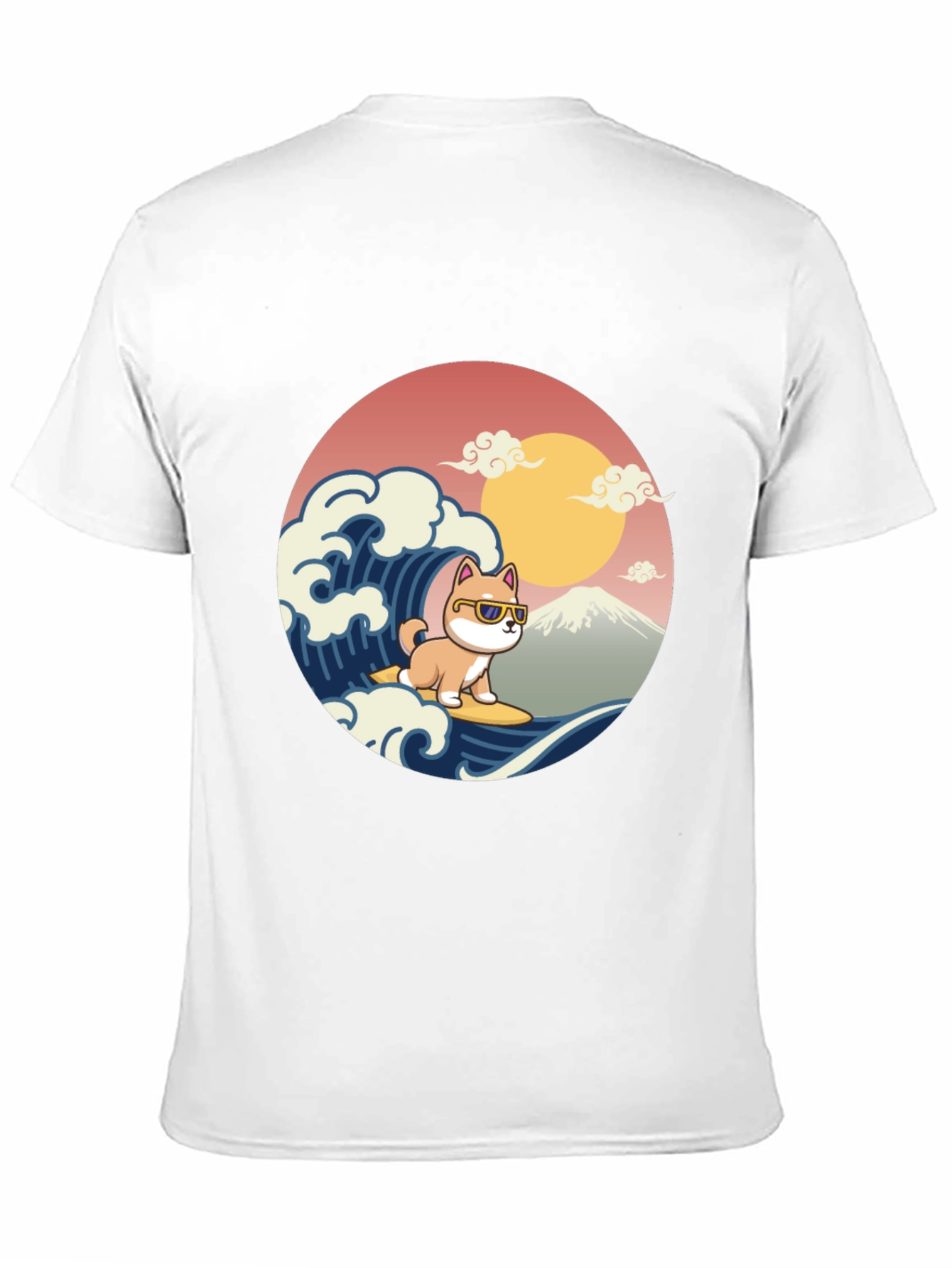 Surfing Shiba Inu T-Shirt - Cool Dog Wave Design