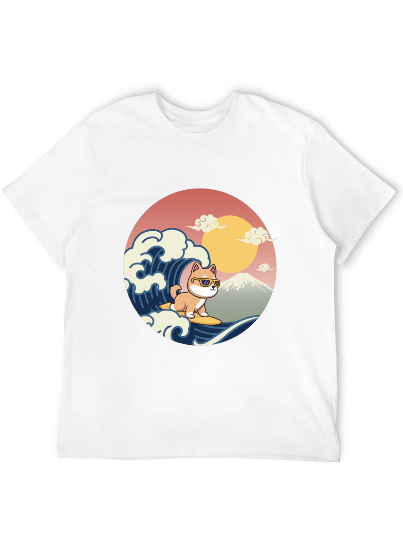 Surfing Shiba Inu T-Shirt - Cool Dog Wave Design
