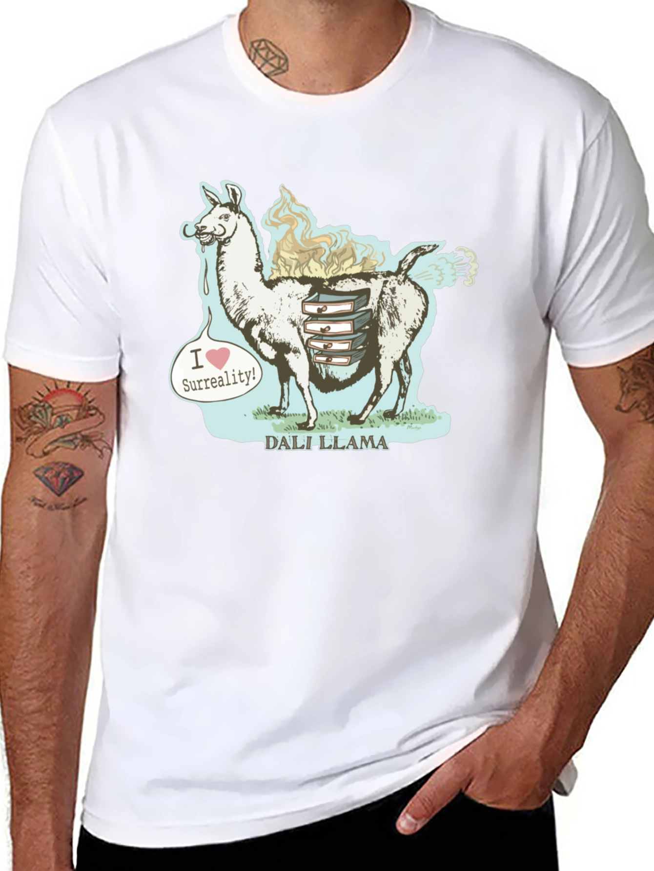Dali Llama Graphic Tee - Surreal Art Shirt
