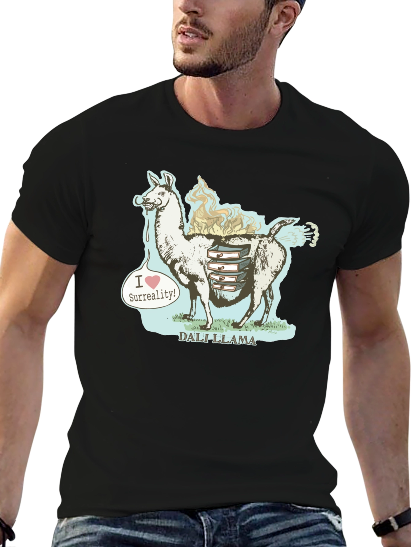Dali Llama Graphic Tee - Surreal Art Shirt