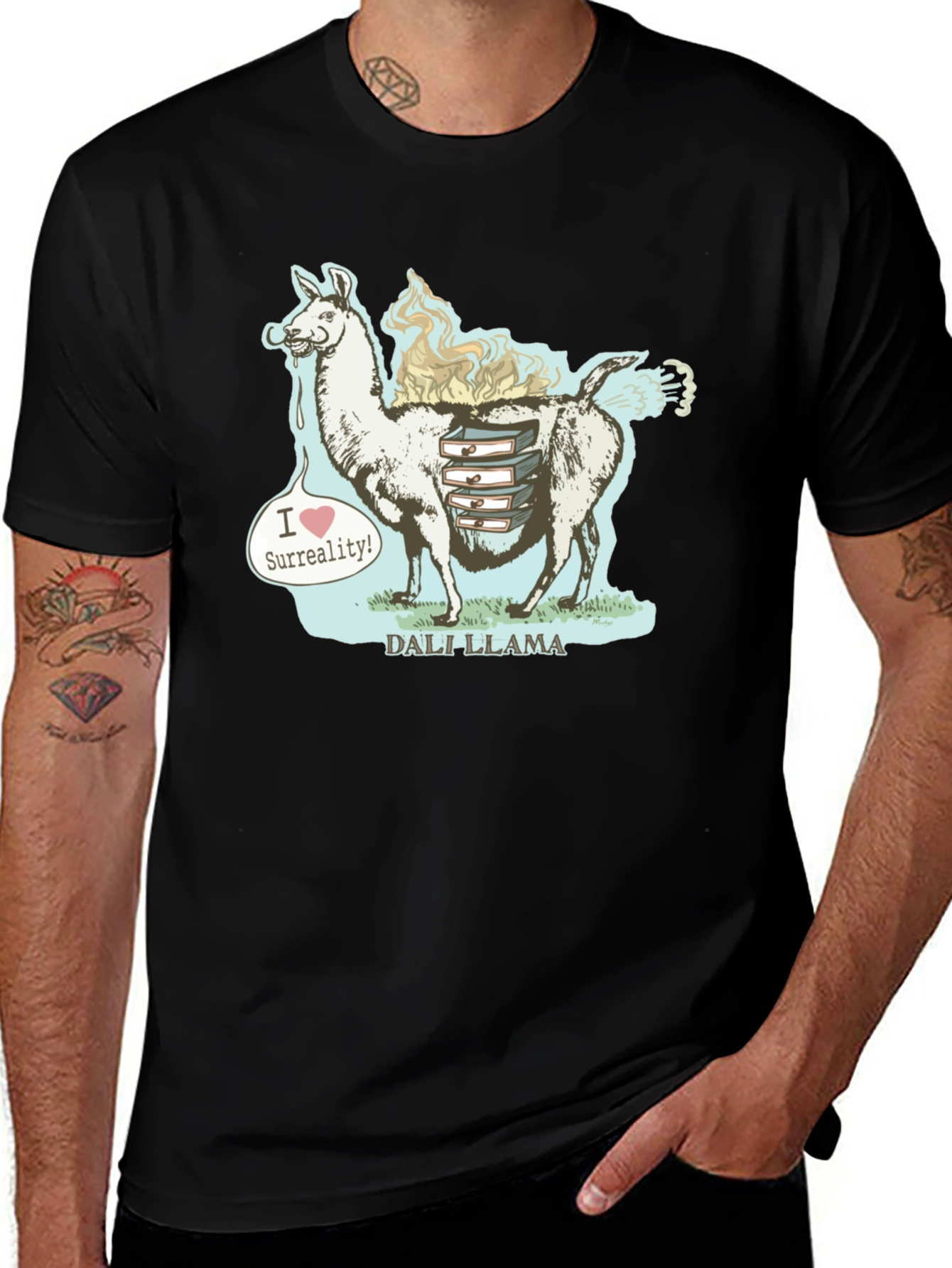 Dali Llama Graphic Tee - Surreal Art Shirt