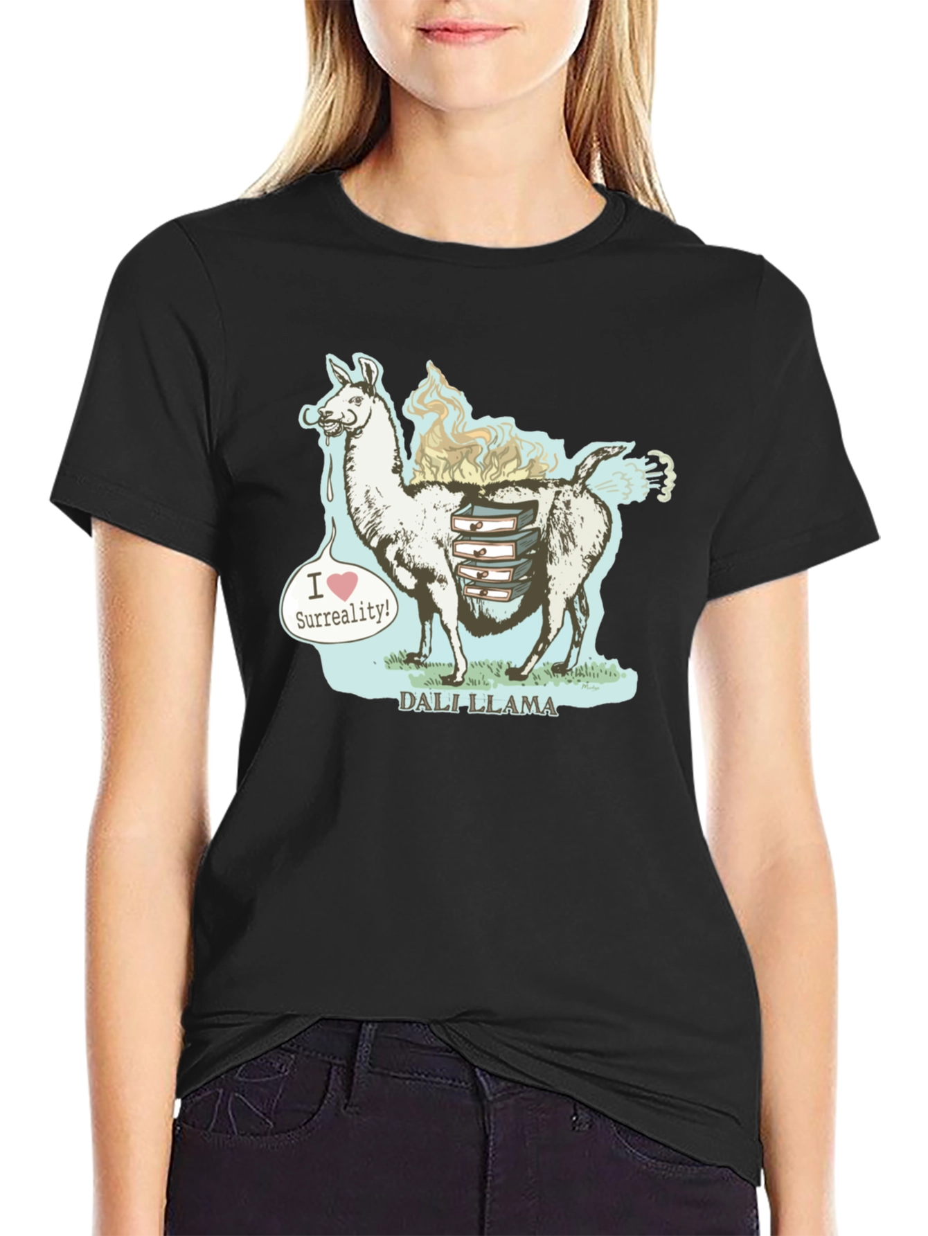 Dali Llama Graphic Tee - Surreal Art Shirt