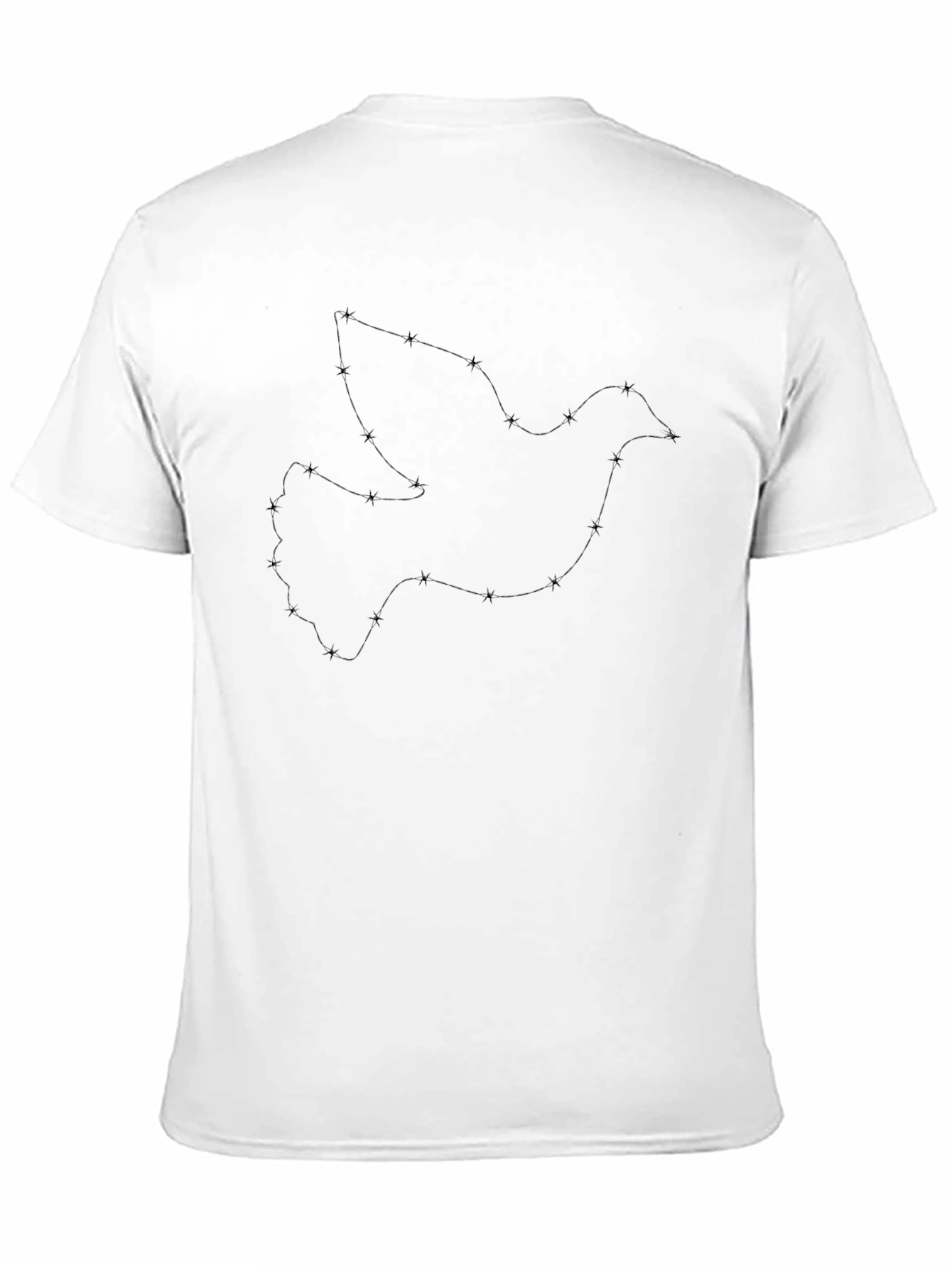 Dove Outline Graphic Tee - Soft Black Cotton