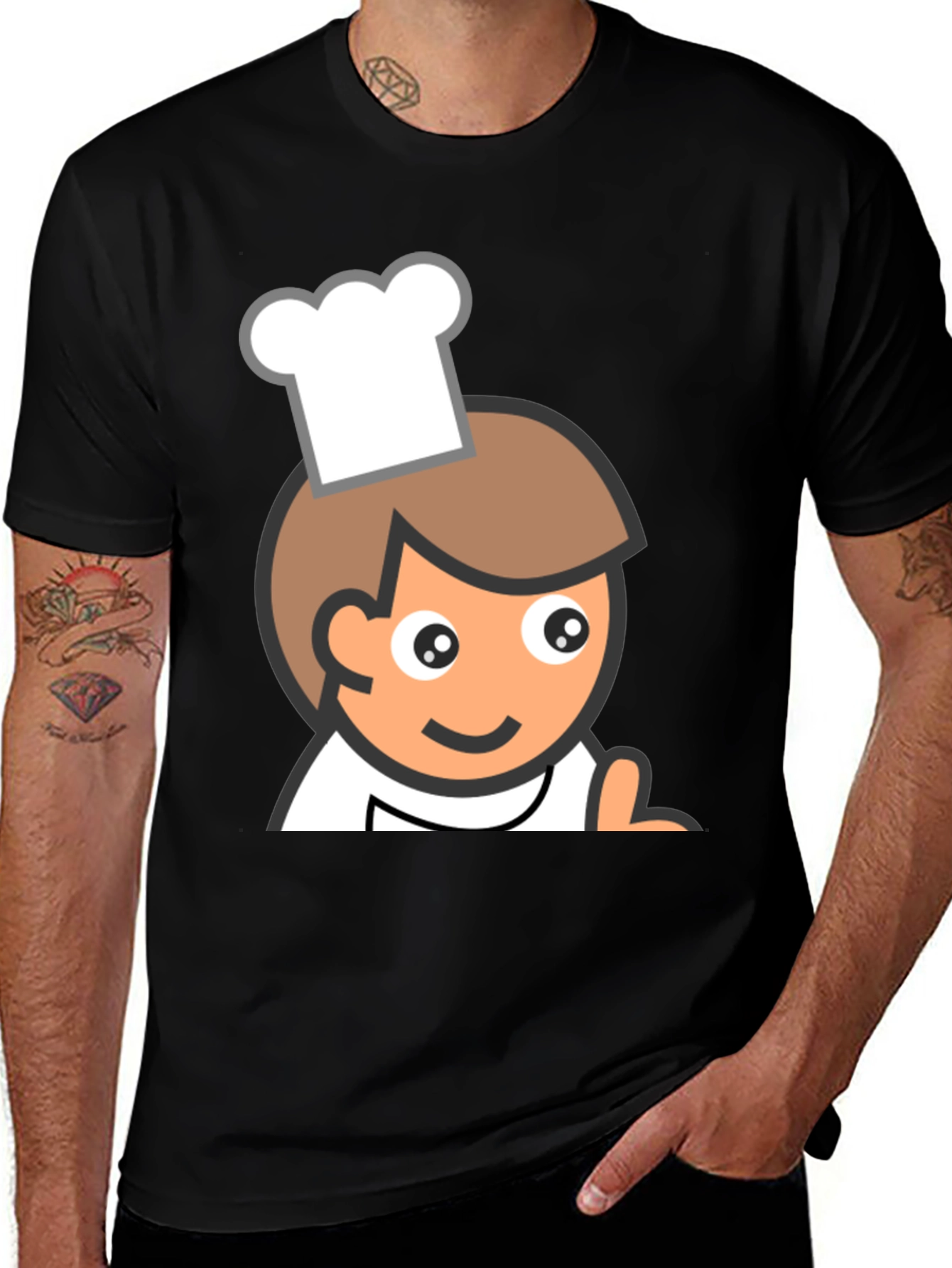 Chef Cartoon Graphic T-Shirt
