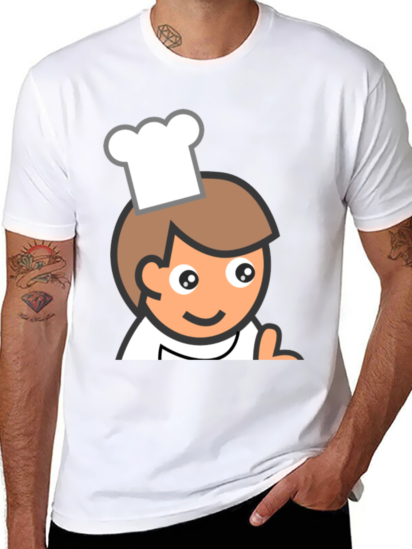 Chef Cartoon Graphic T-Shirt