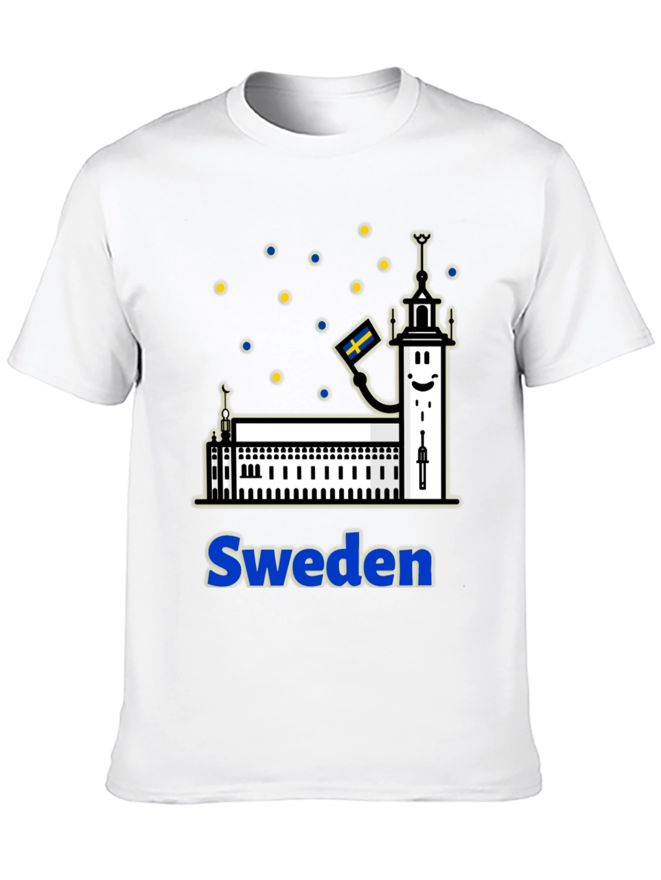 Sweden Building Design T-Shirt Travel Tee