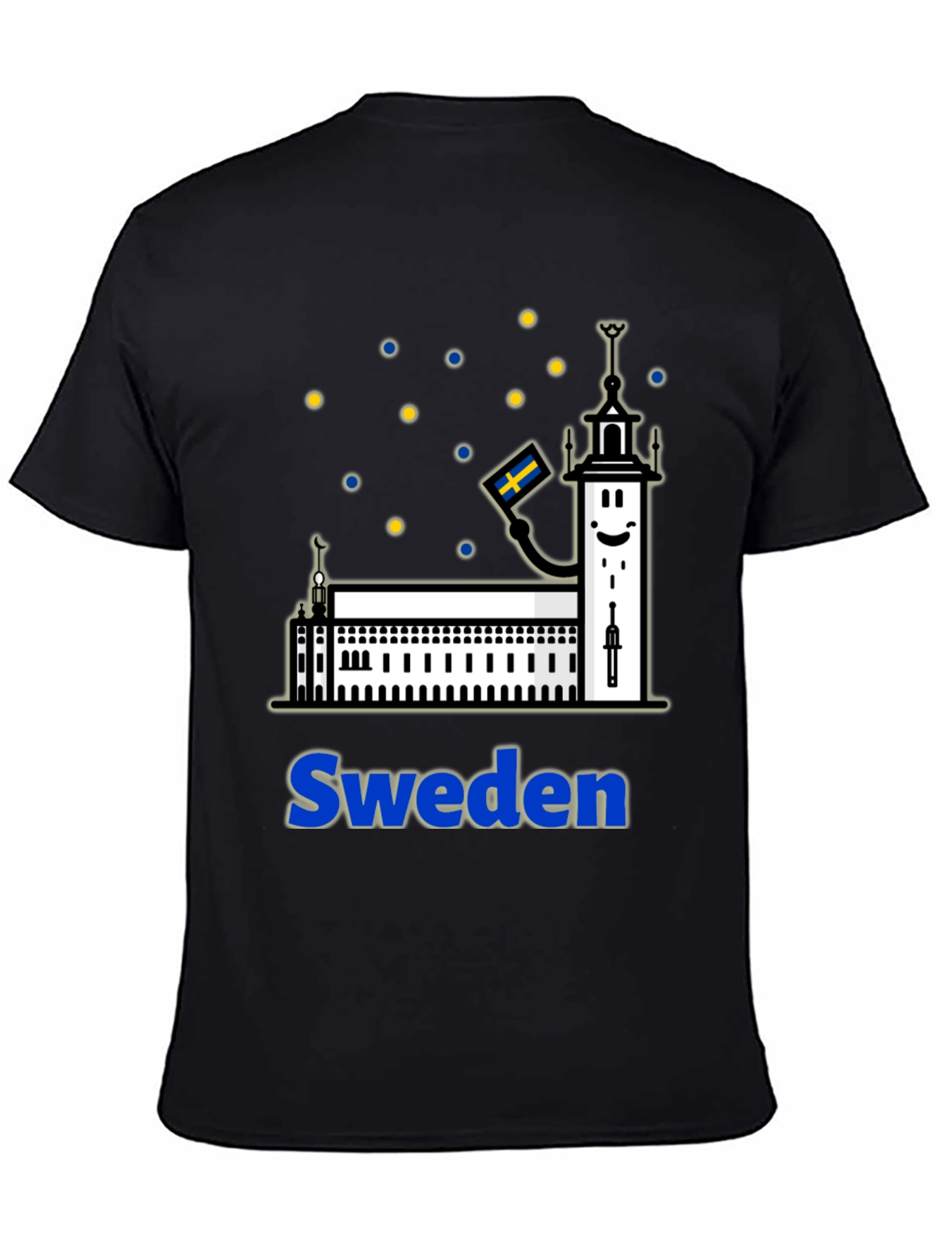 Sweden Building Design T-Shirt Travel Tee