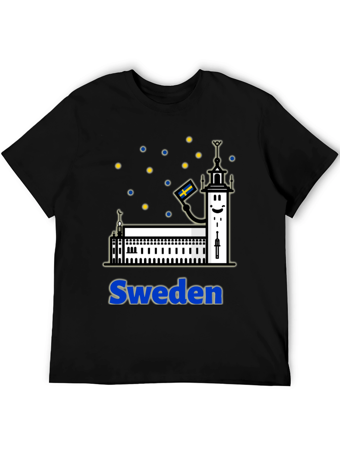 Sweden Building Design T-Shirt Travel Tee