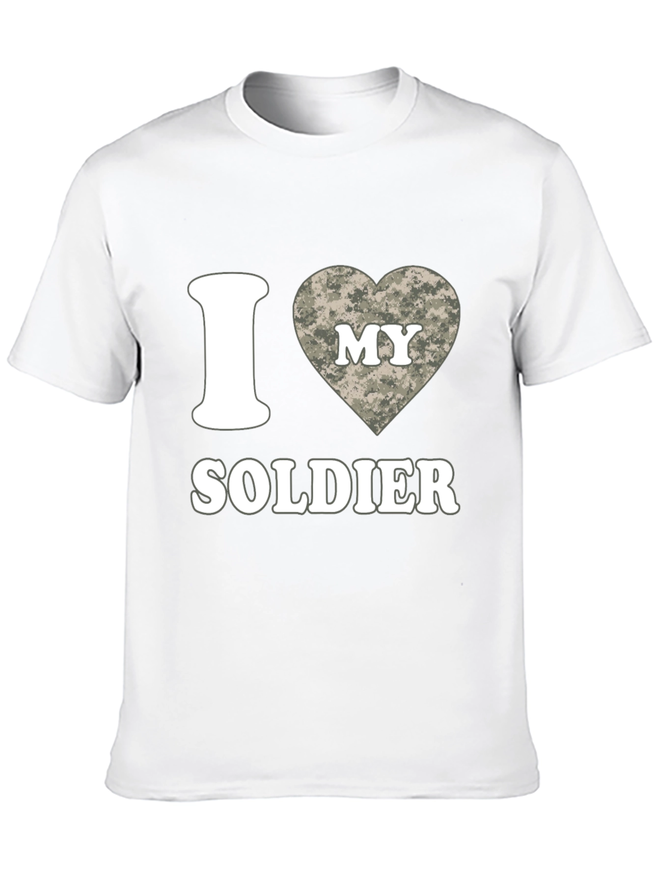 I Love My Soldier Black T-Shirt Military Pride