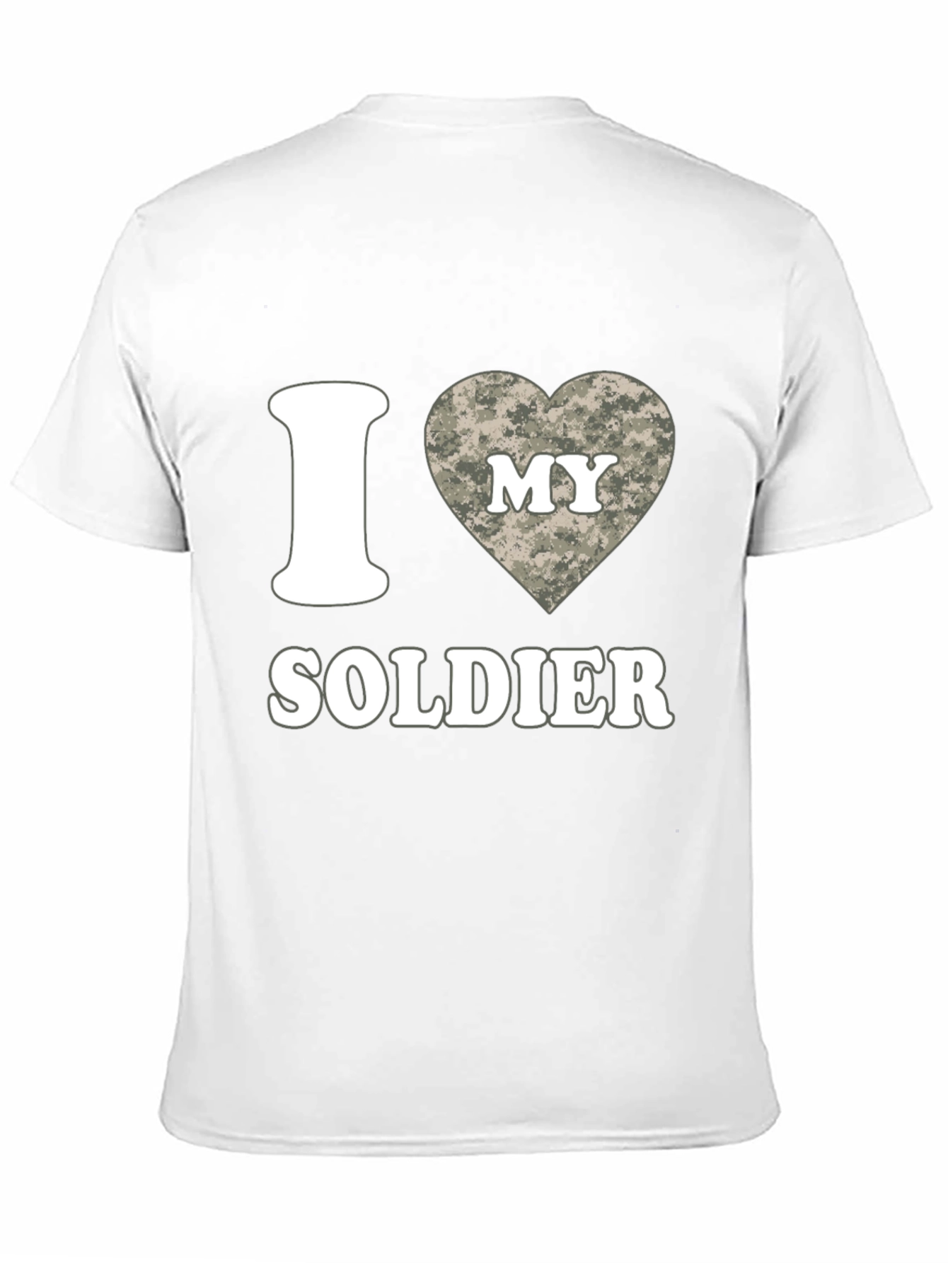 I Love My Soldier Black T-Shirt Military Pride