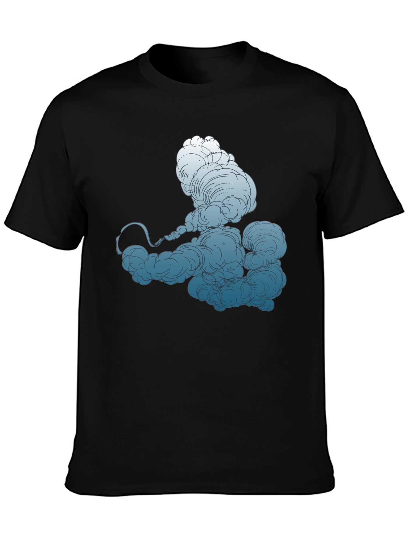 Smokey Cloud Graphic Tee - Cool Black T-Shirt