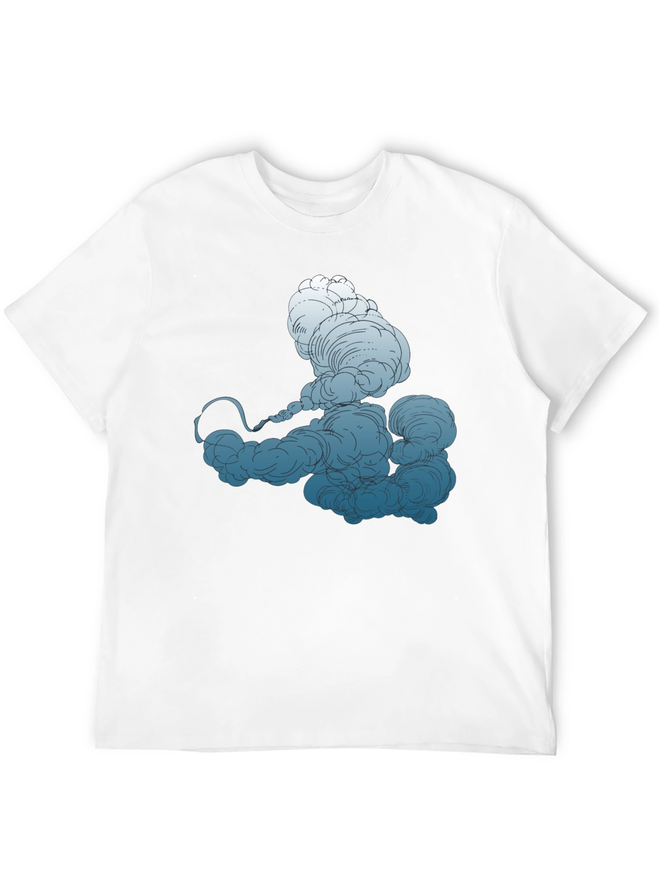 Smokey Cloud Graphic Tee - Cool Black T-Shirt