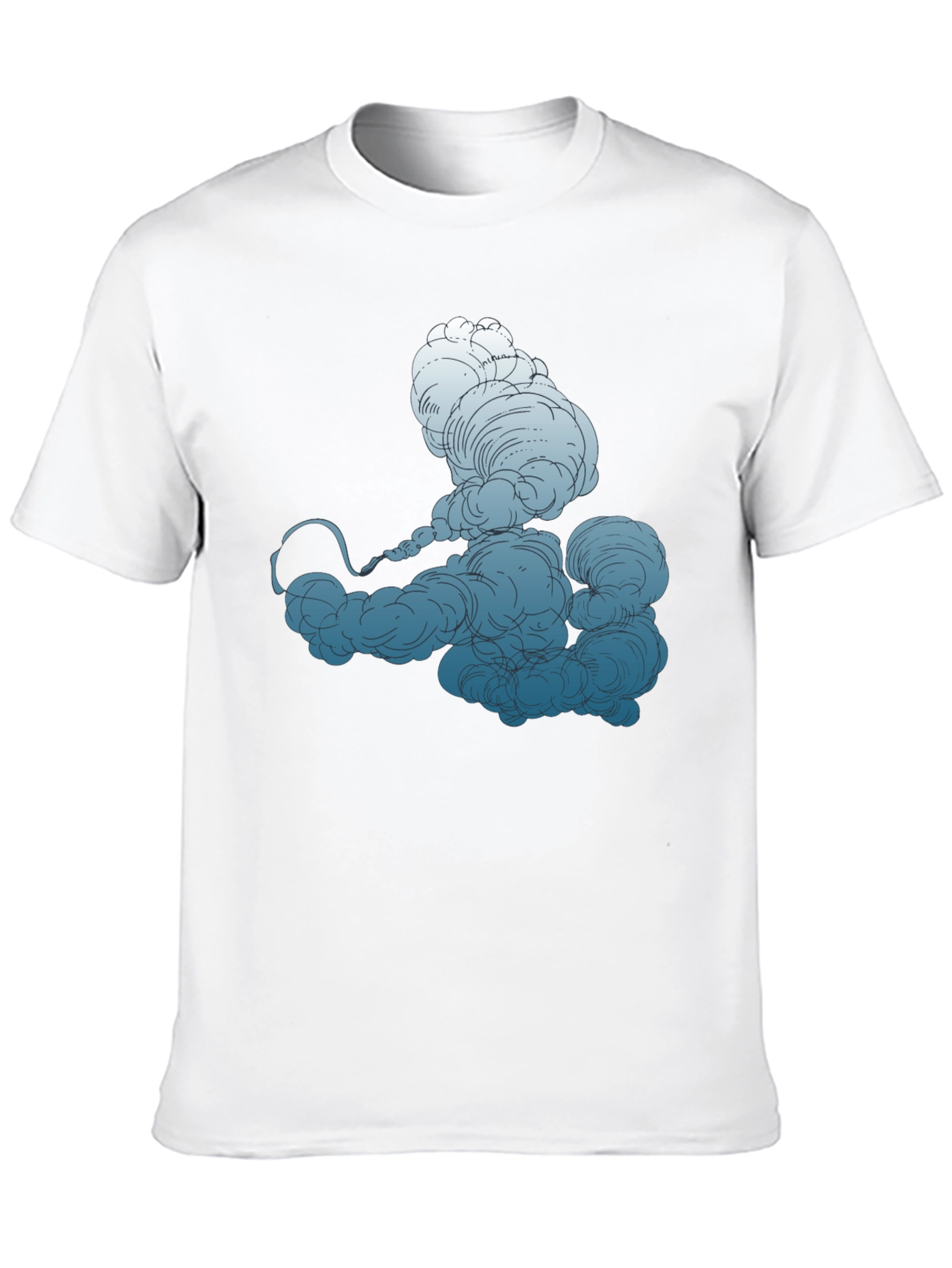 Smokey Cloud Graphic Tee - Cool Black T-Shirt