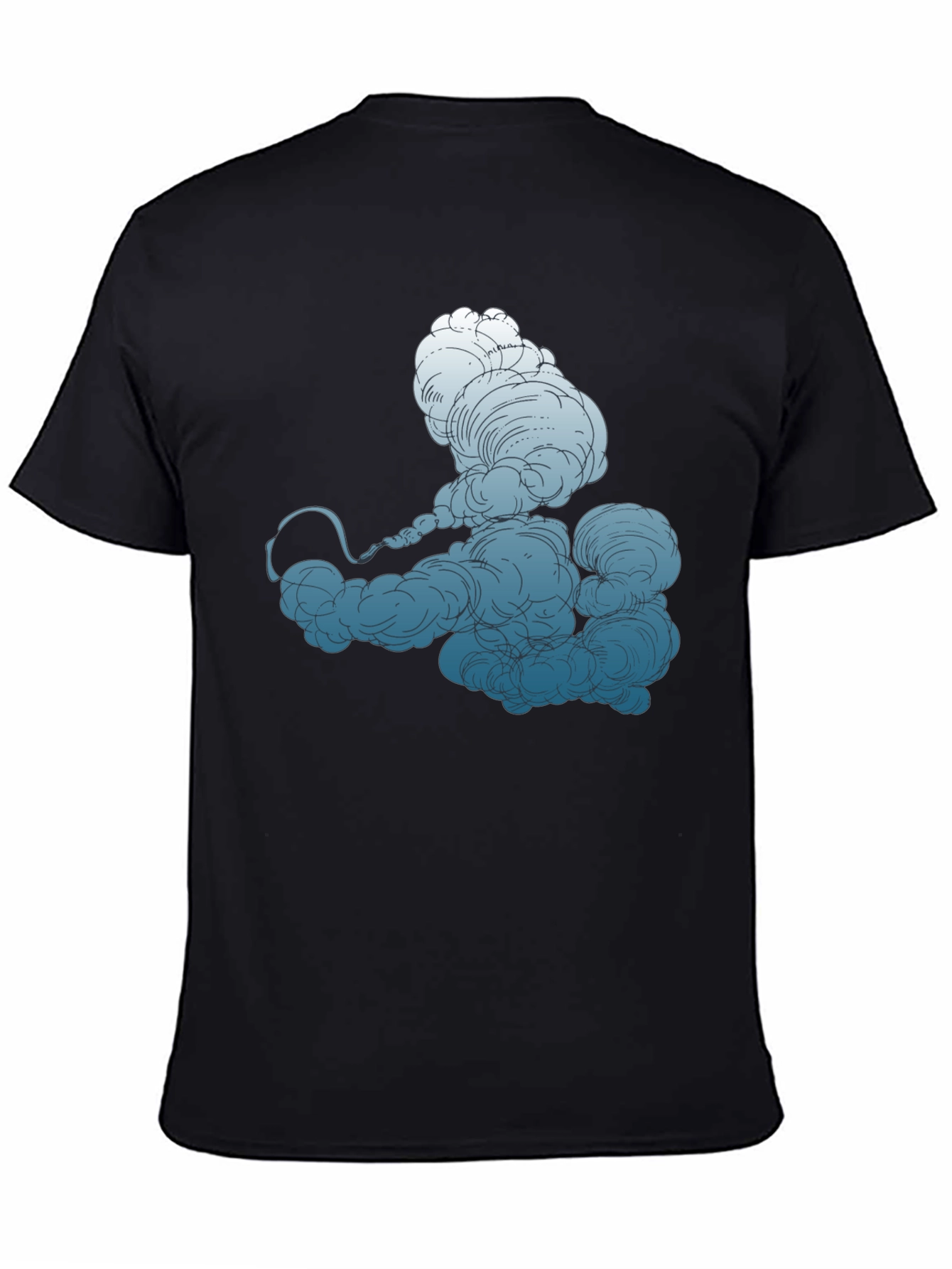 Smokey Cloud Graphic Tee - Cool Black T-Shirt