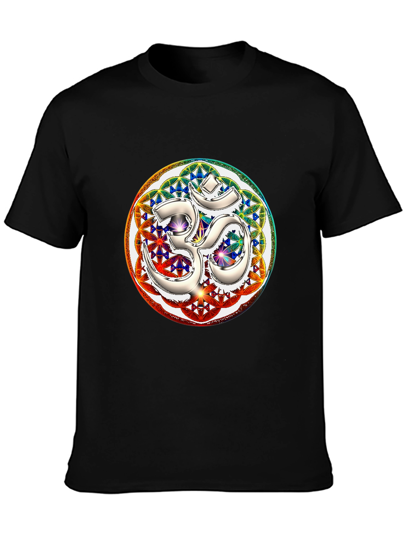 Om Mandala Graphic Tee - Black