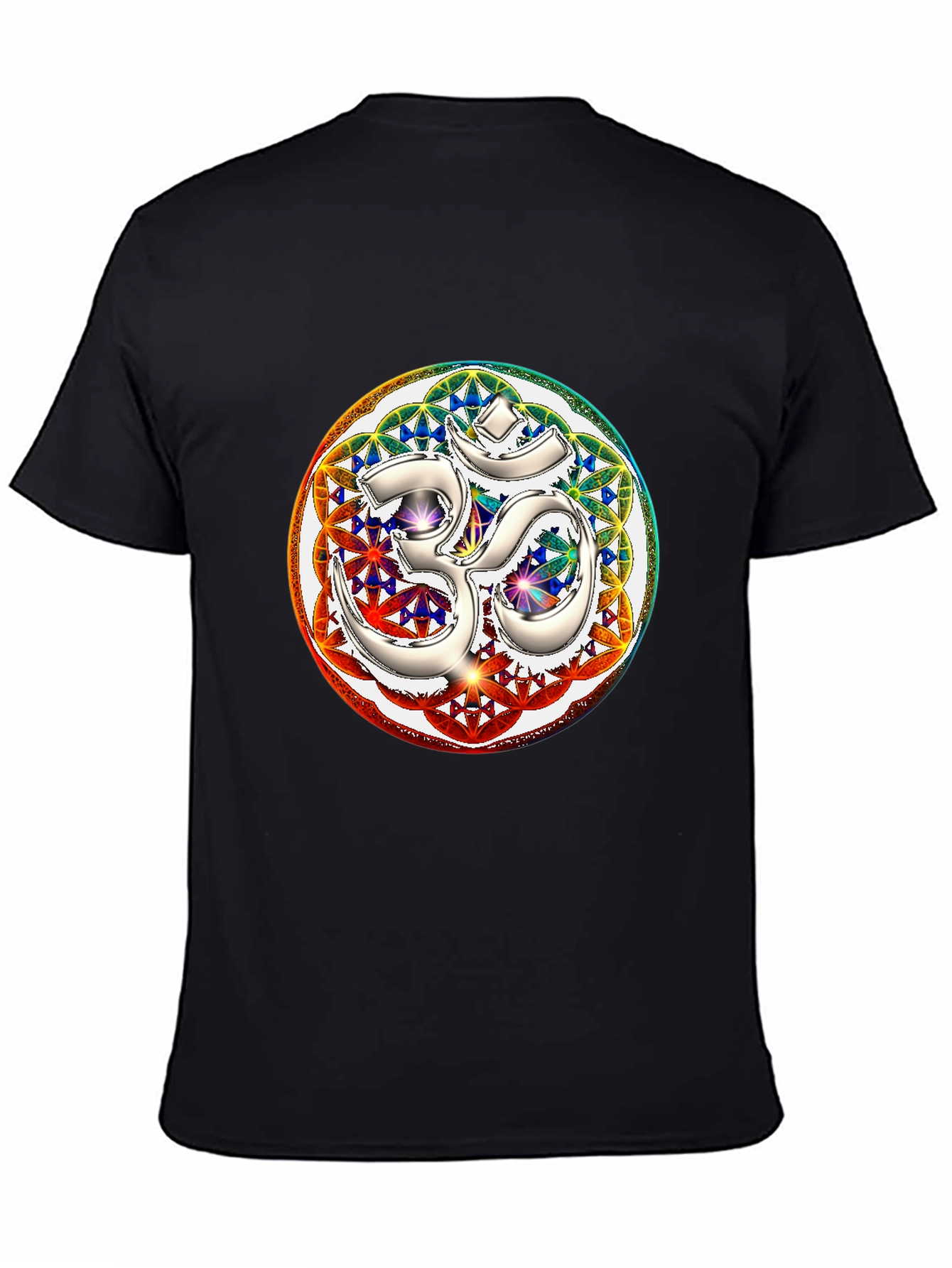 Om Mandala Graphic Tee - Black