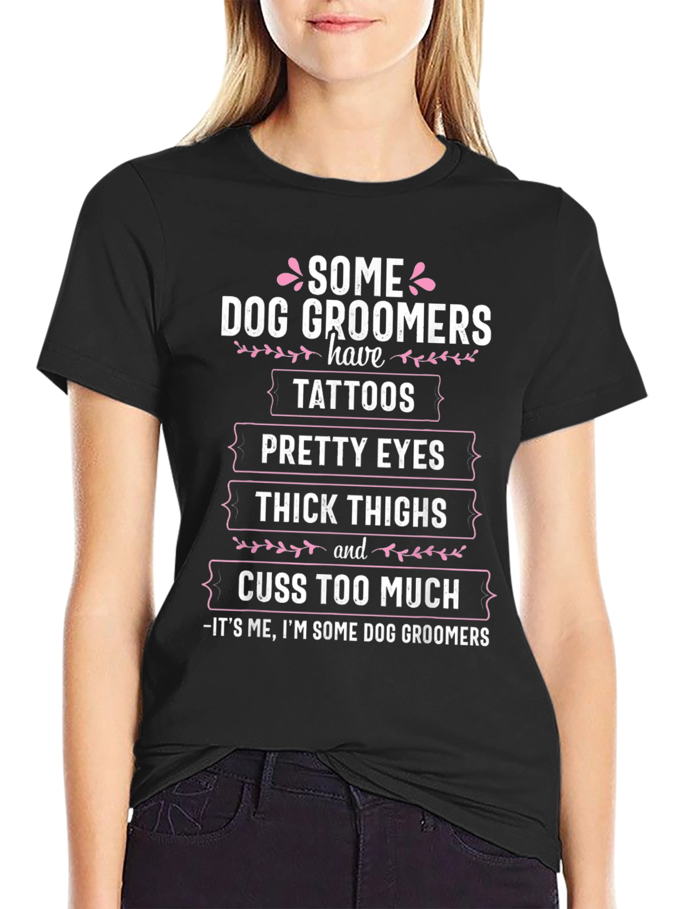 Dog Groomer Tattoo T-Shirt Funny Grooming Gift