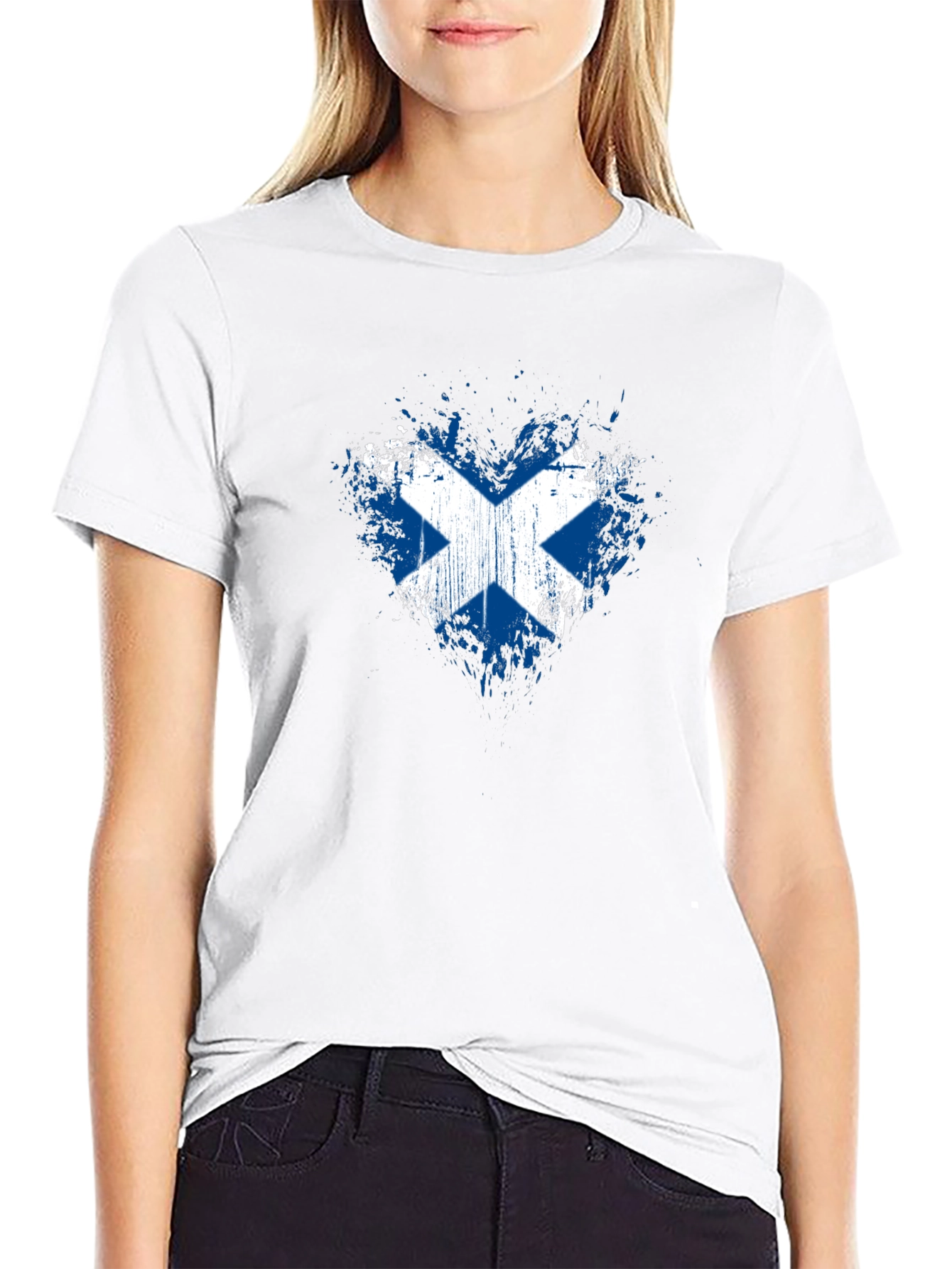 Scottish Flag Heart T-Shirt