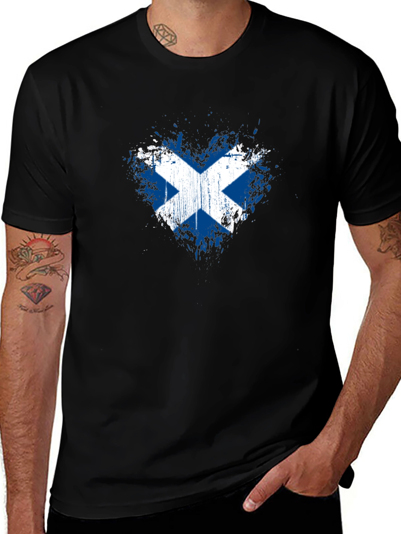 Scottish Flag Heart T-Shirt