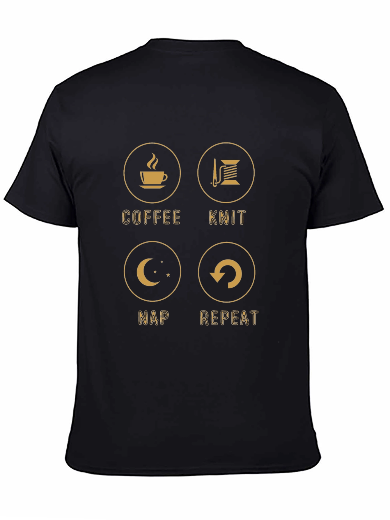 Coffee Knit Nap Repeat T-Shirt