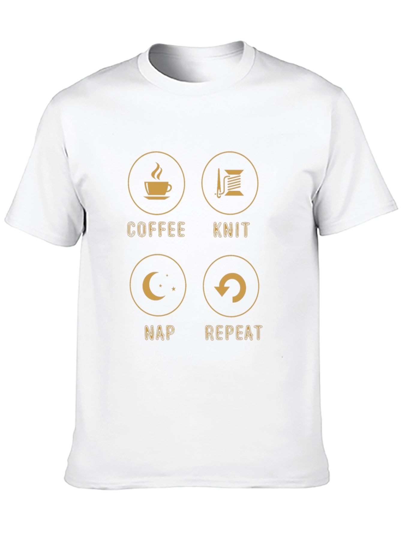 Coffee Knit Nap Repeat T-Shirt