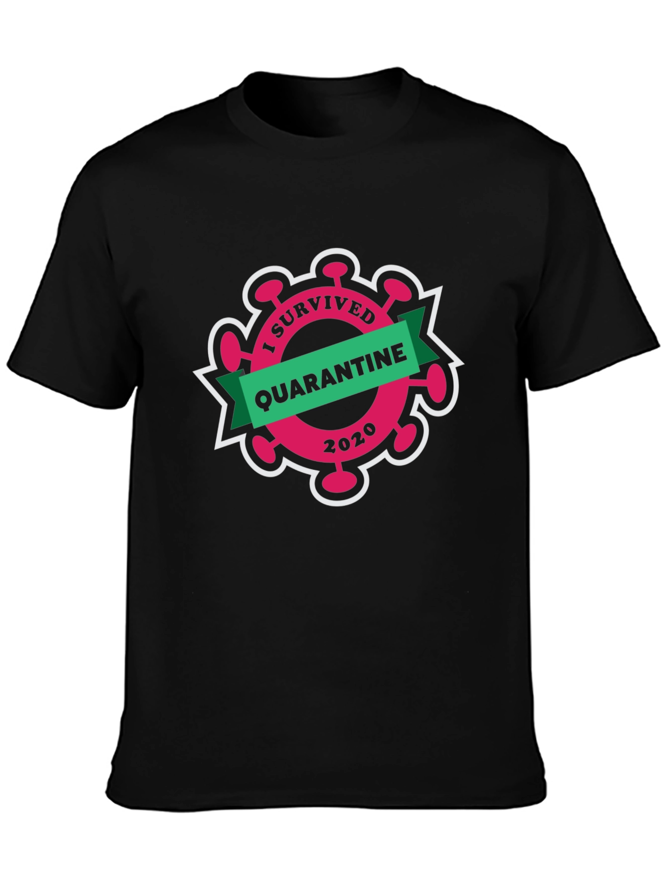 I Survived Quarantine 2020 Black T-Shirt