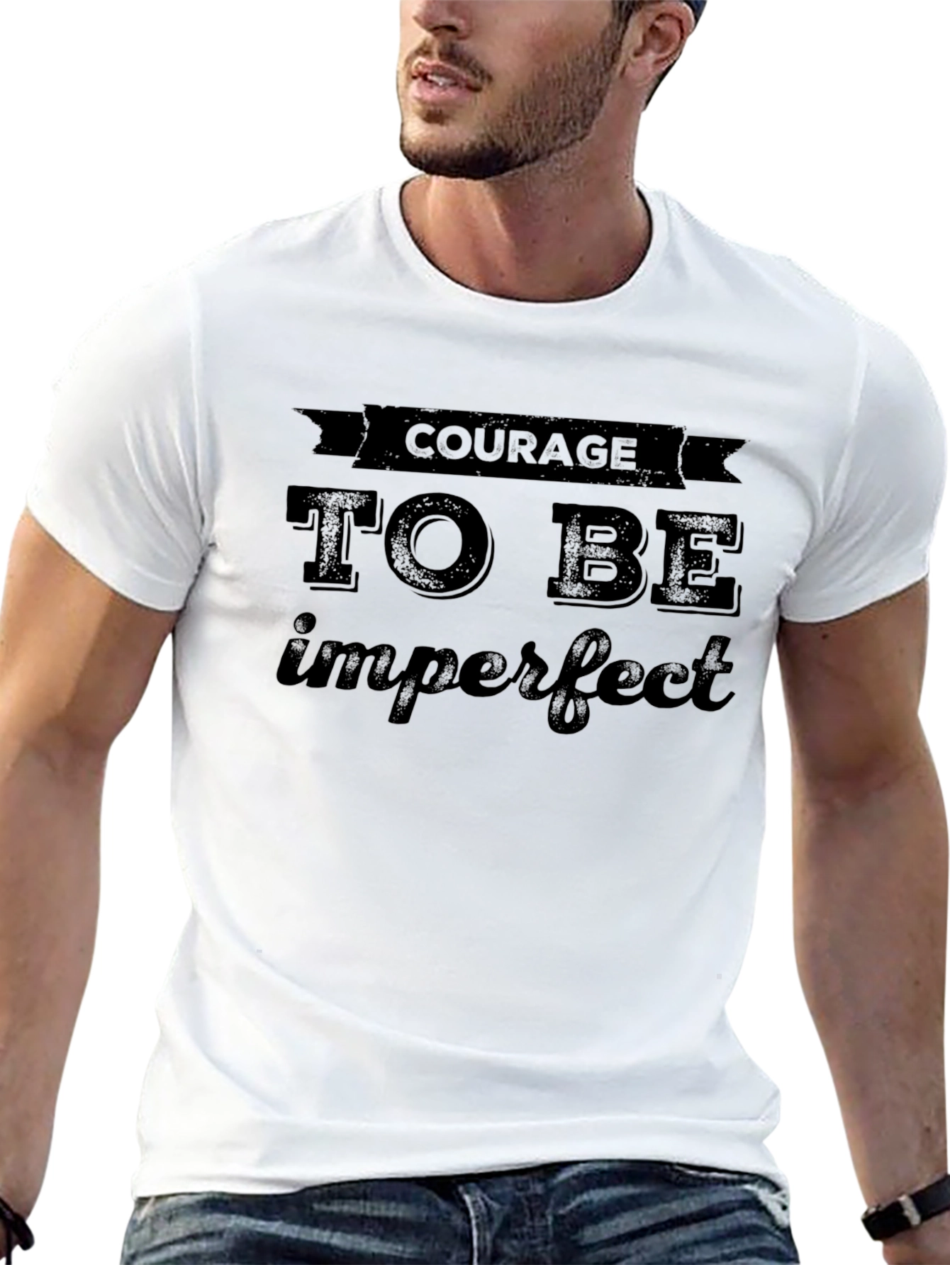 Courage To Be Imperfect Black T-Shirt