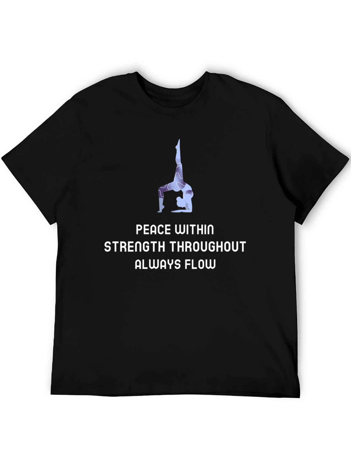 Yoga Peace & Strength Black Tee
