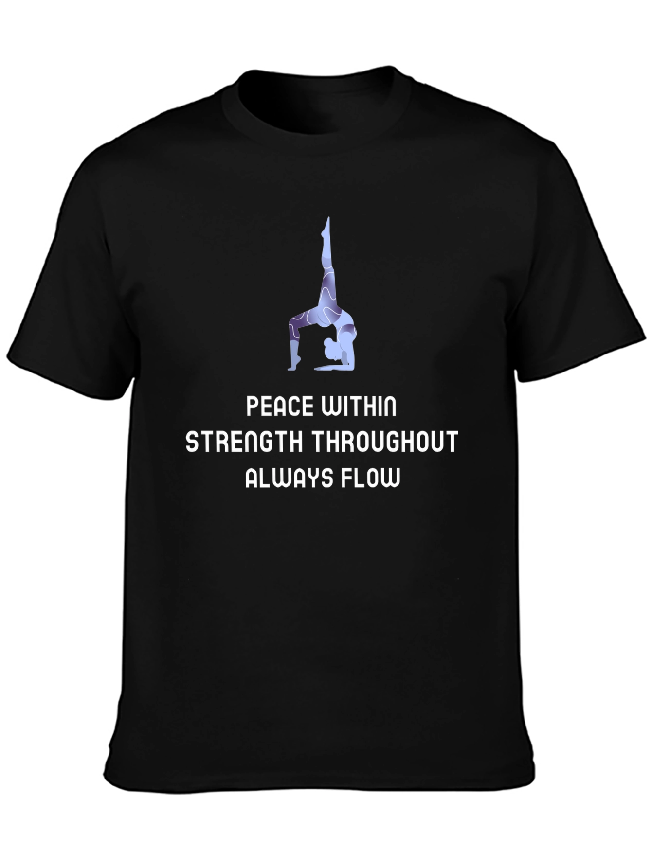 Yoga Peace & Strength Black Tee