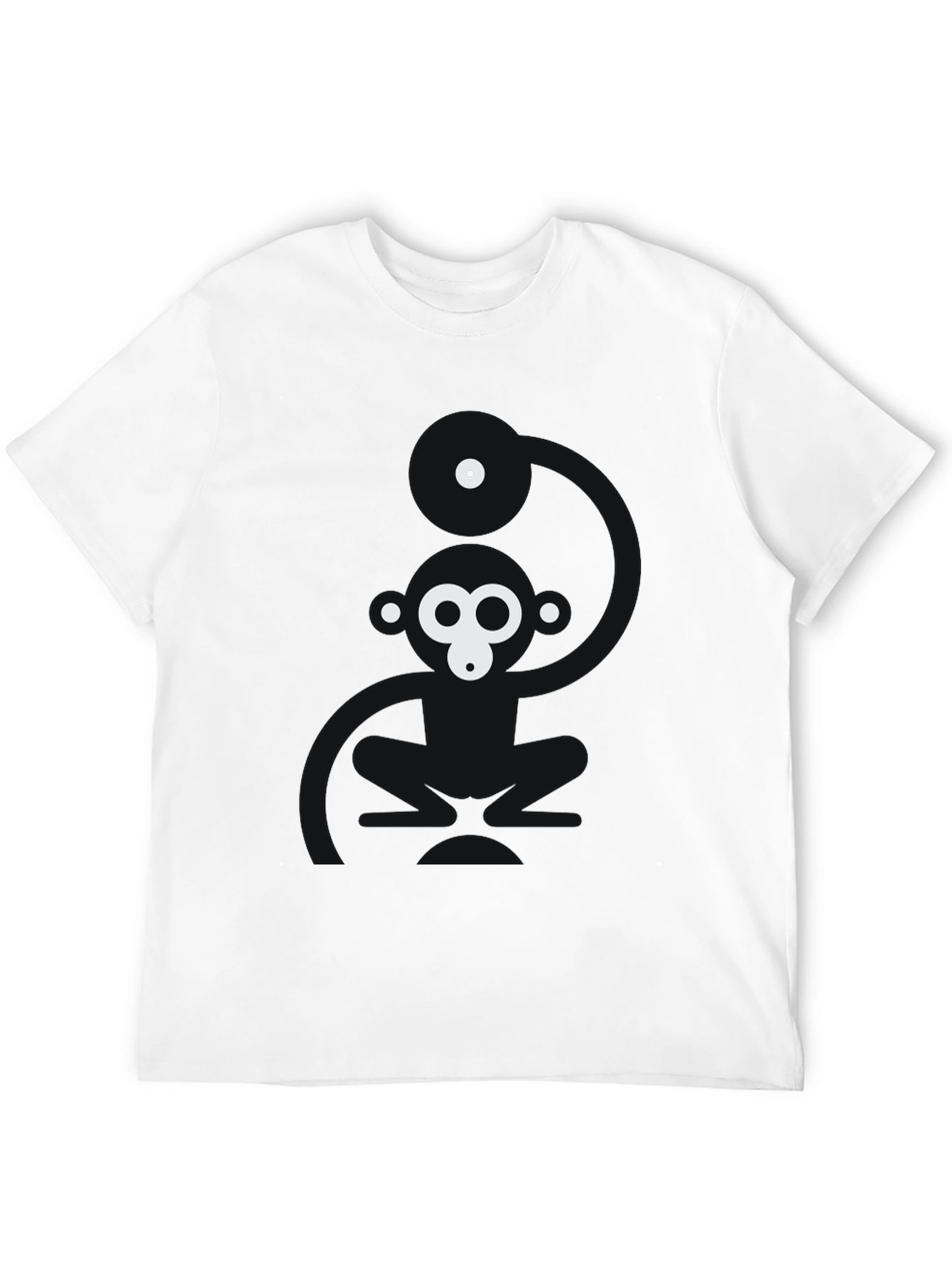 Abstract Gorilla Graphic Black T-Shirt