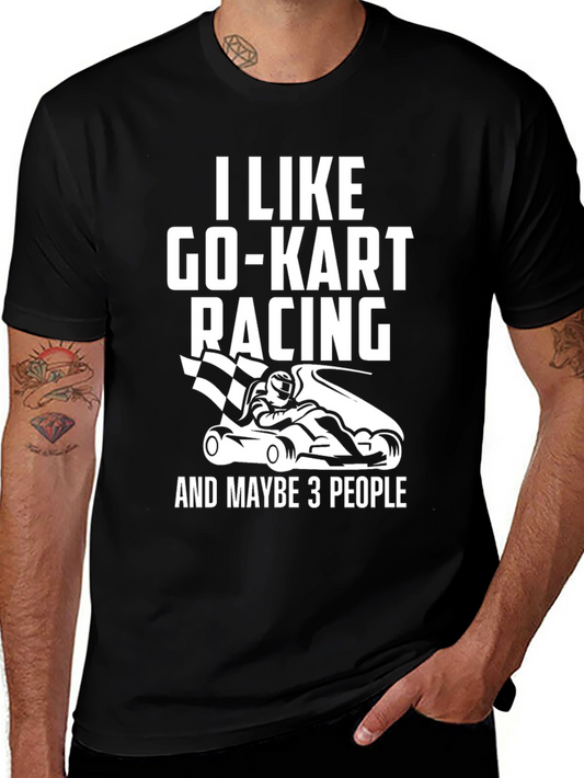 Go-Kart Racing Graphic T-Shirt - Black
