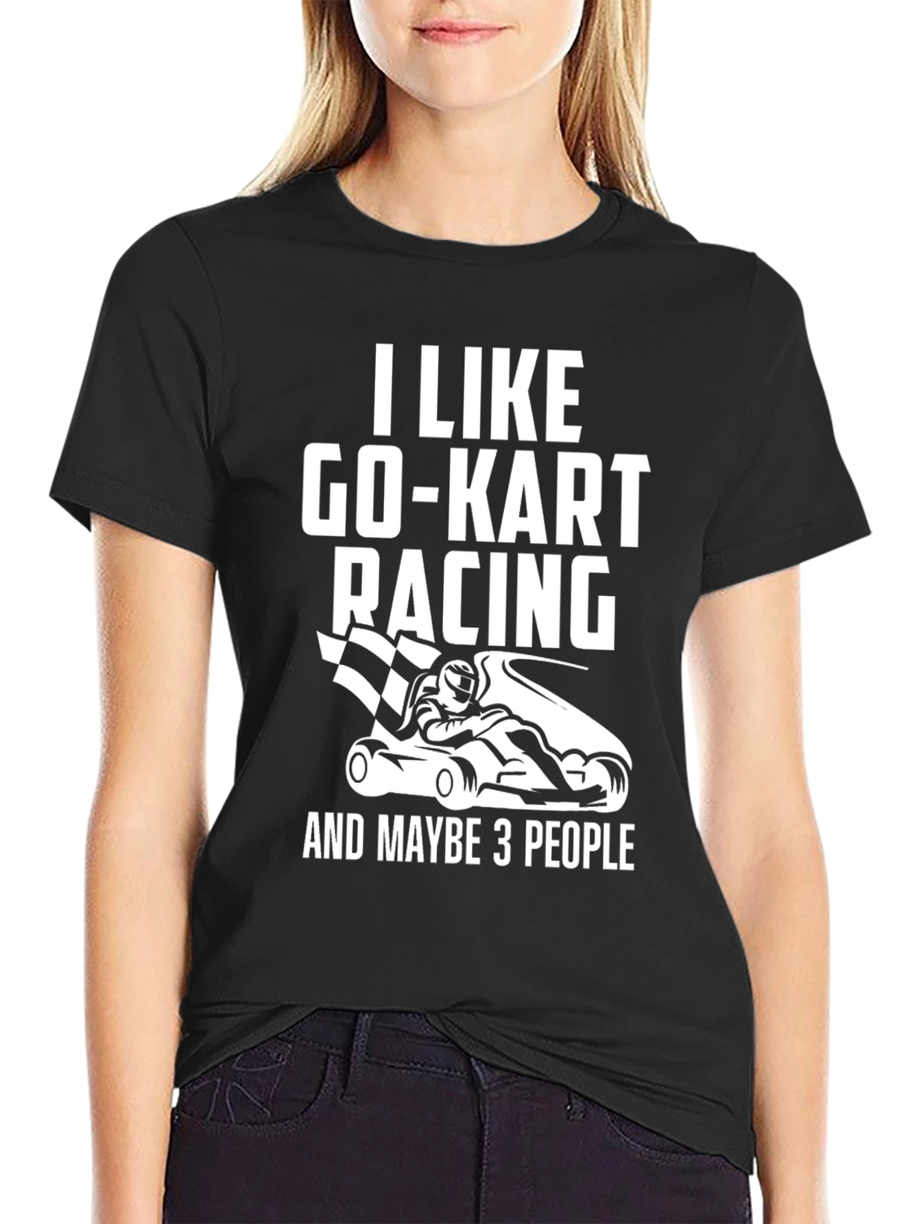 Go-Kart Racing Graphic T-Shirt - Black