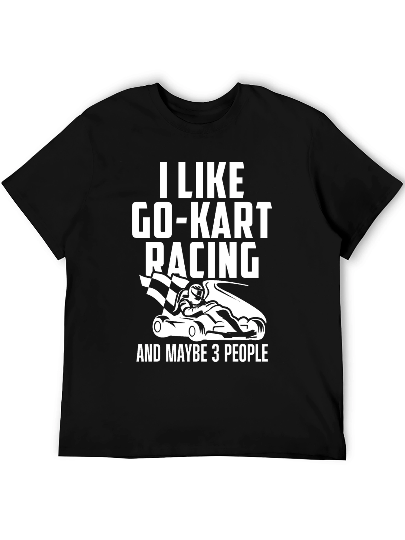Go-Kart Racing Graphic T-Shirt - Black