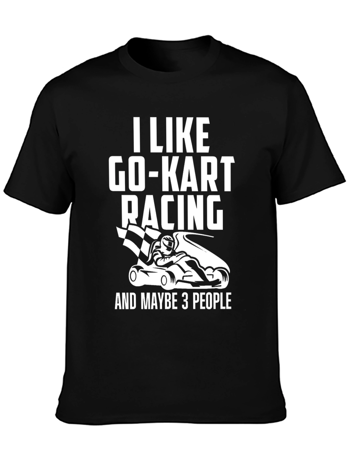 Go-Kart Racing Graphic T-Shirt - Black