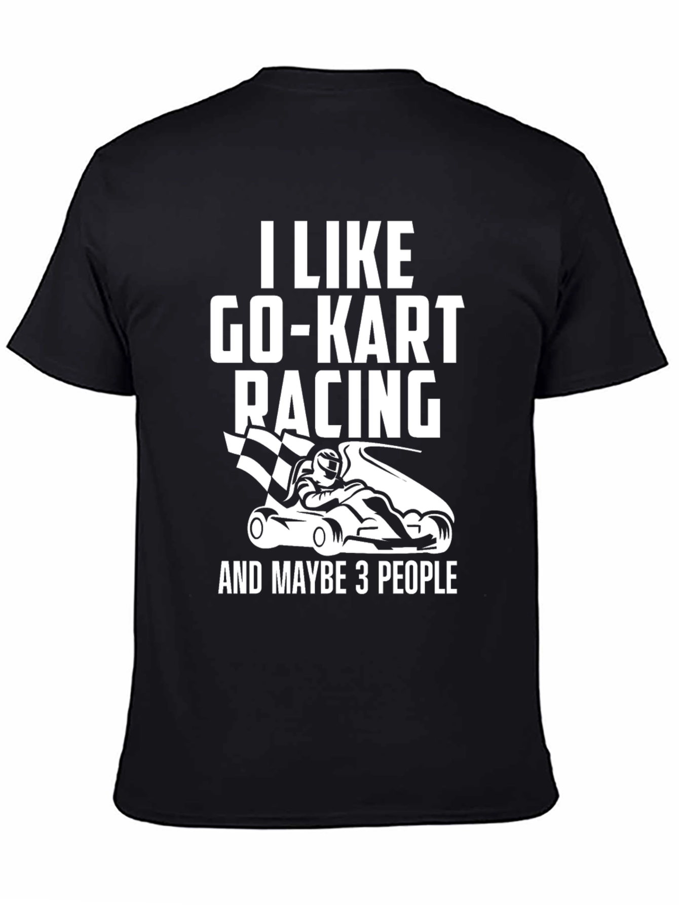 Go-Kart Racing Graphic T-Shirt - Black