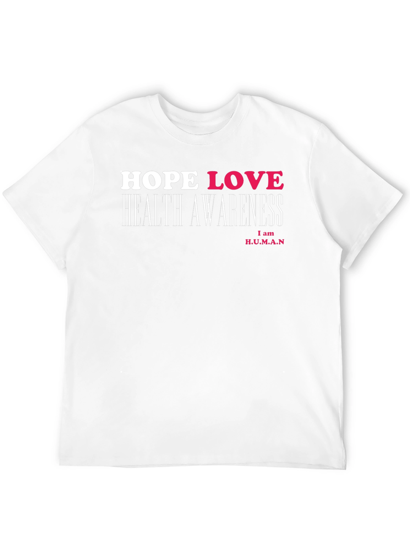 Hope Love Health Awareness Black T-Shirt