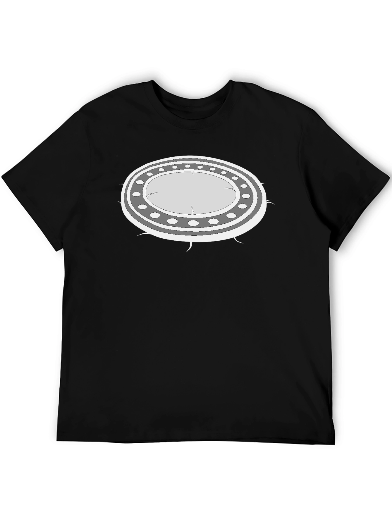 UFO Graphic Black T-Shirt - Unique Alien Design
