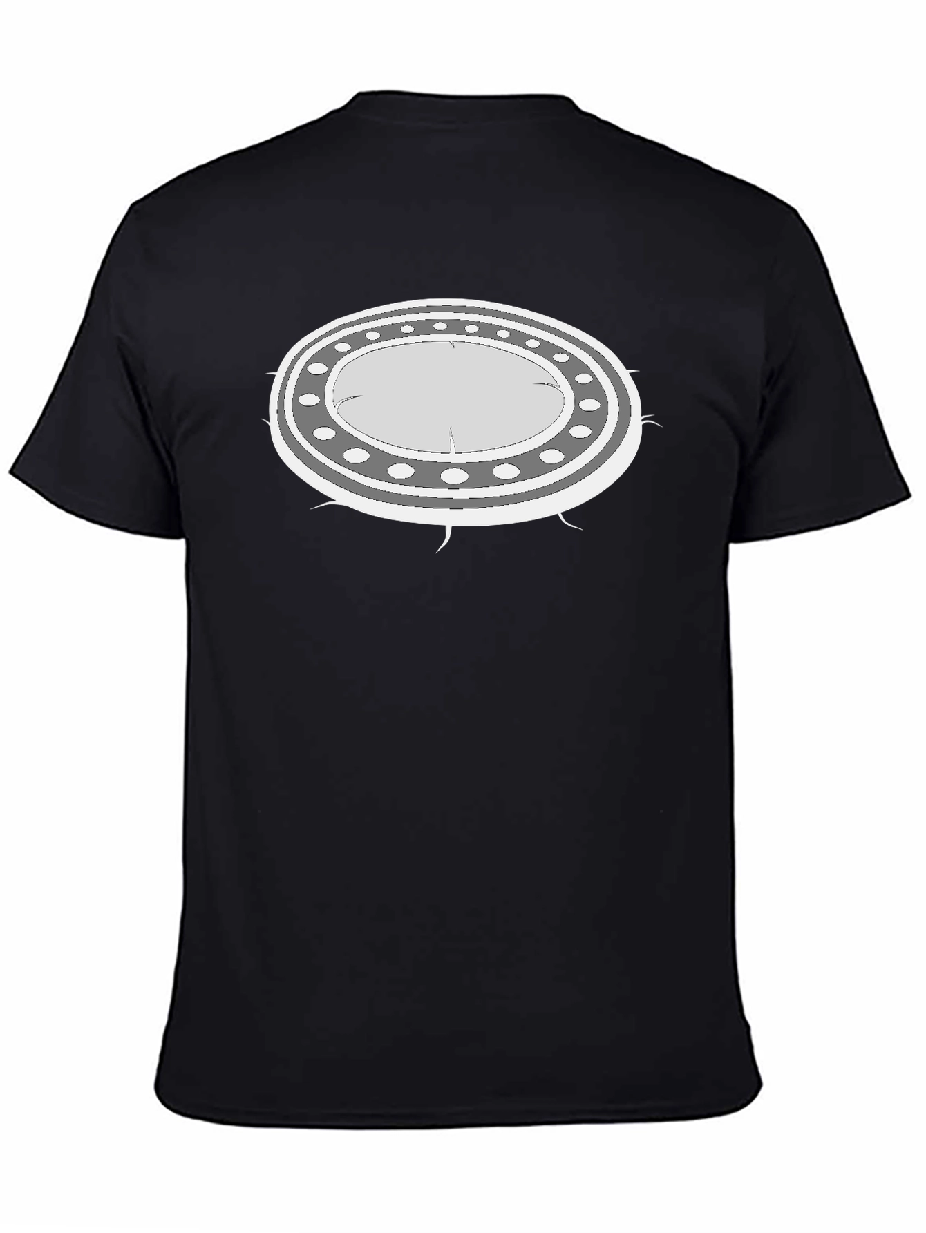 UFO Graphic Black T-Shirt - Unique Alien Design