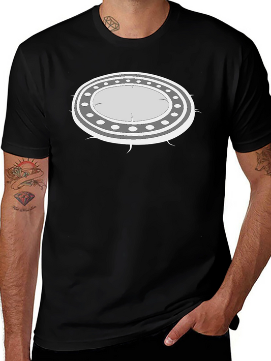 UFO Graphic Black T-Shirt - Unique Alien Design
