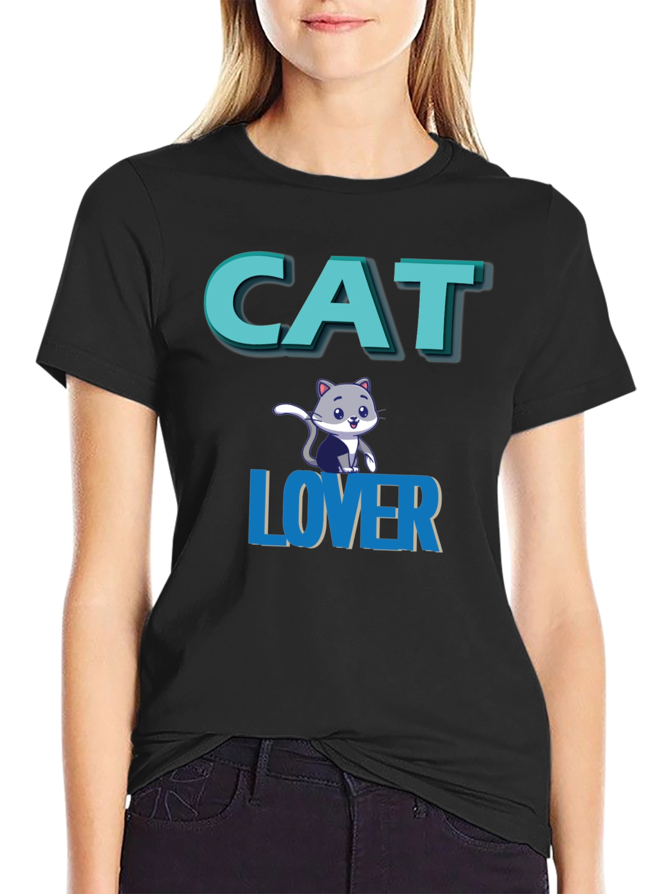 Cat Lover Graphic Tee - Black Unisex T-Shirt