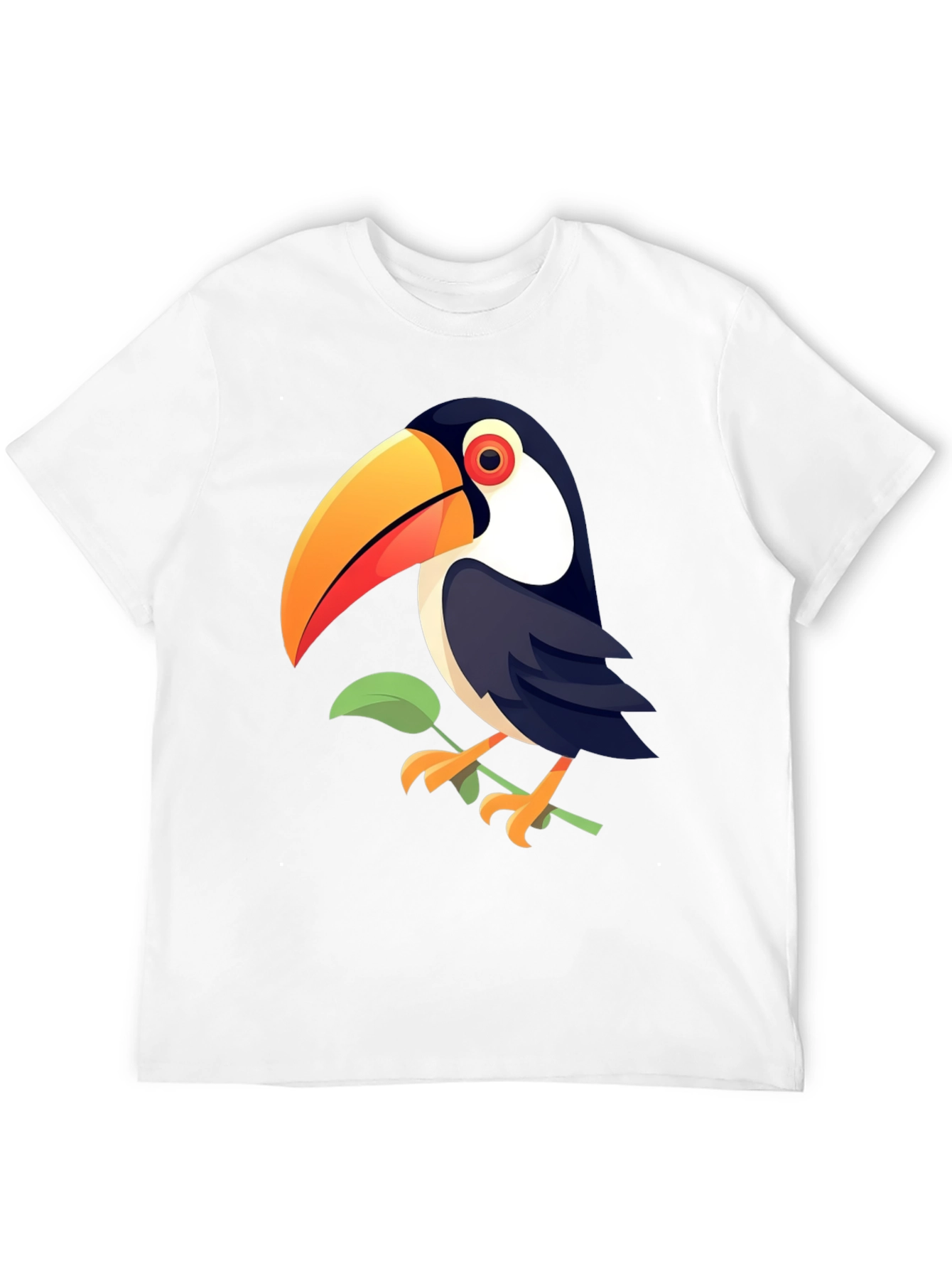 Toucan Graphic Print Black T-Shirt
