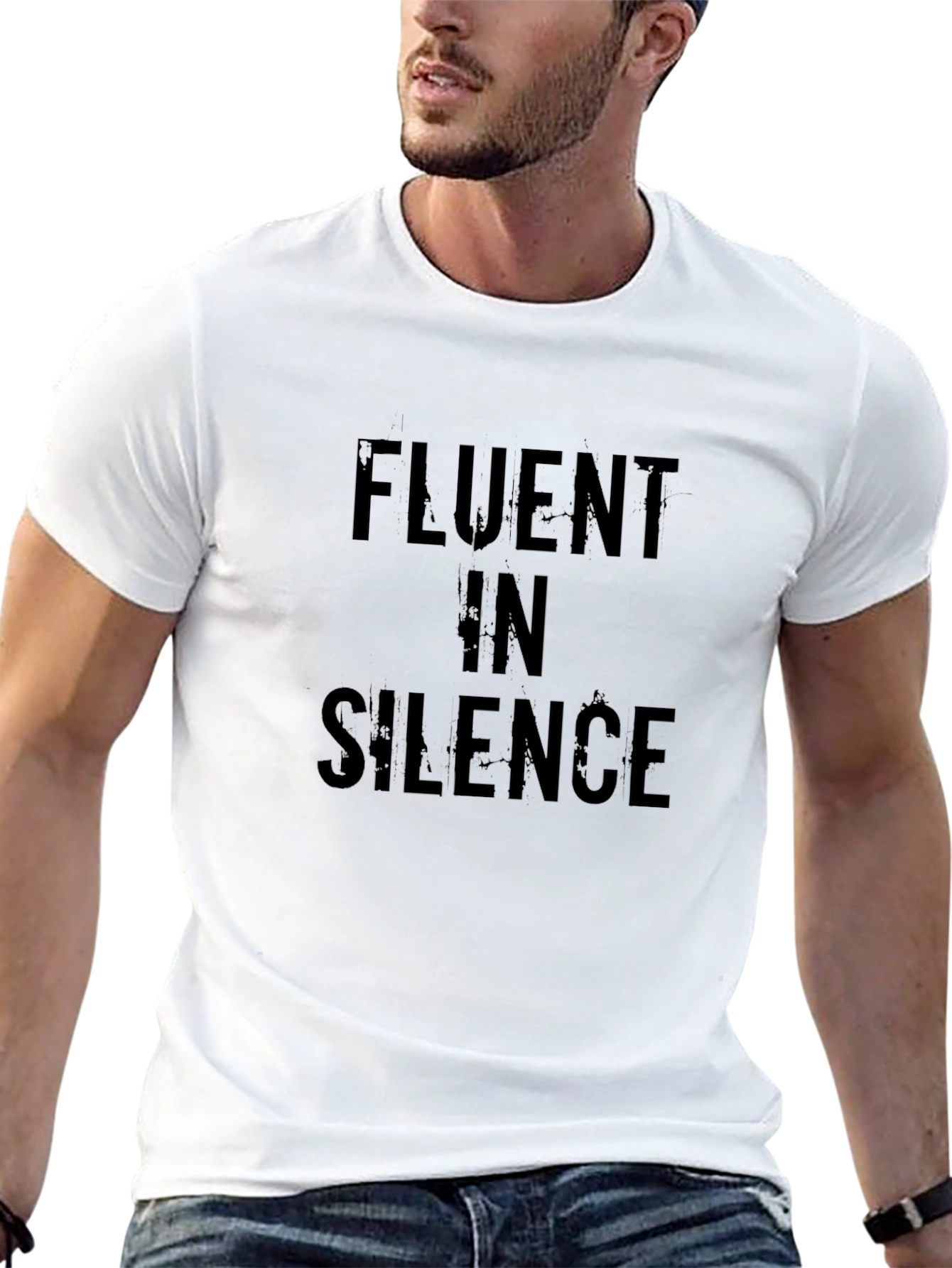 Fluent In Silence Graphic Tee - Black