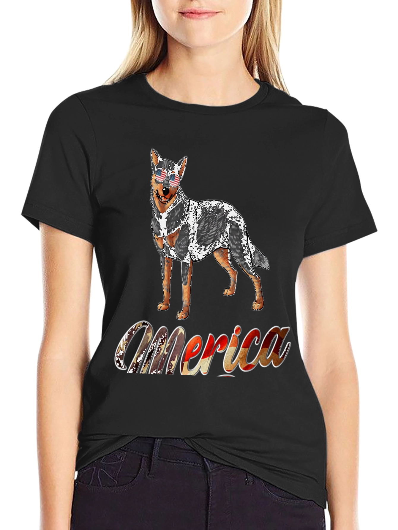 Patriotic Dog T-Shirt - Merica USA Pride