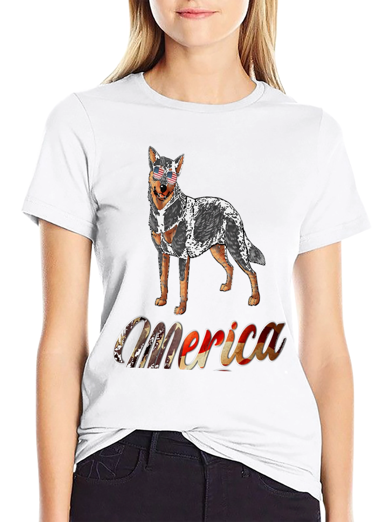 Patriotic Dog T-Shirt - Merica USA Pride