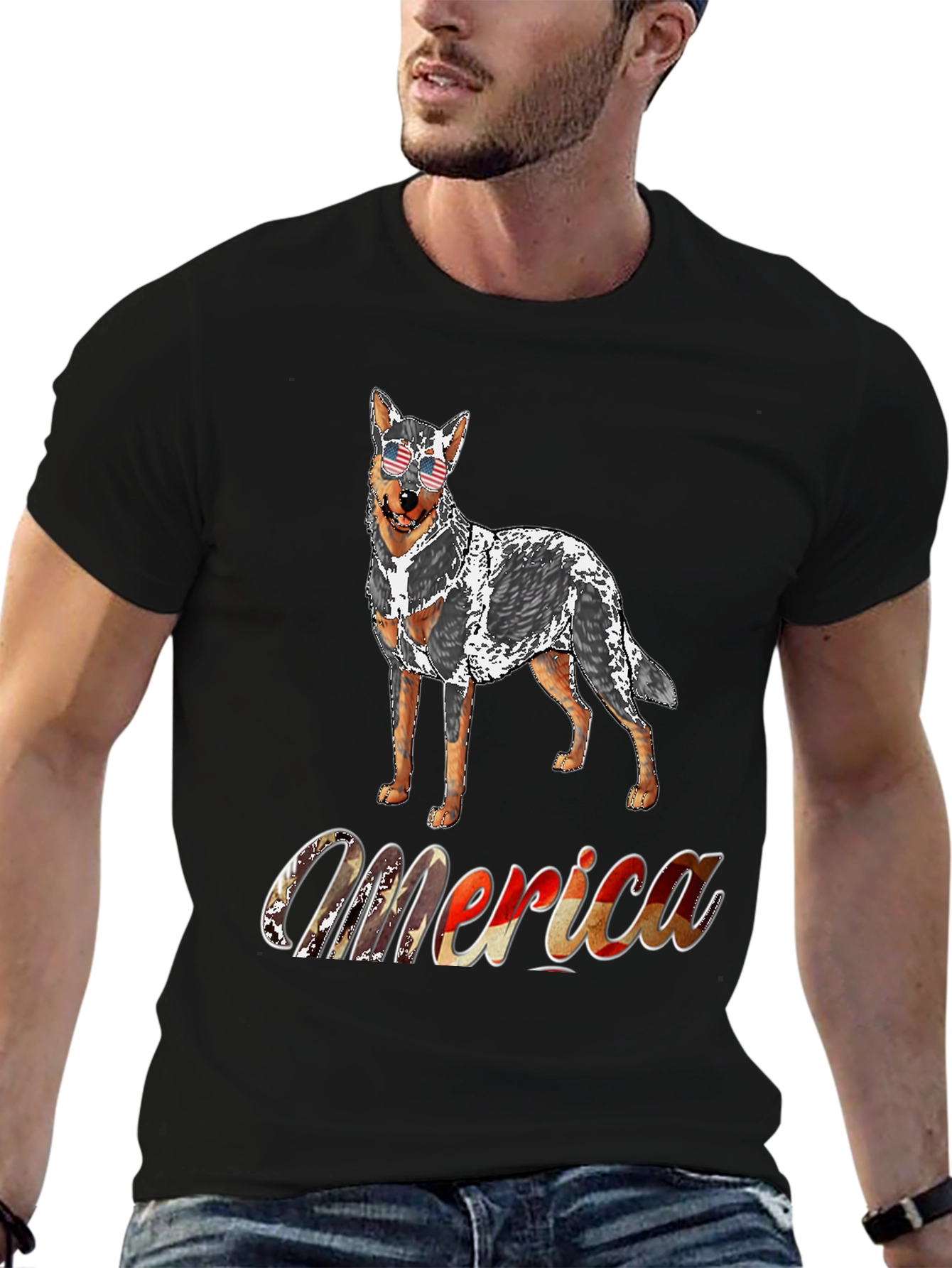 Patriotic Dog T-Shirt - Merica USA Pride