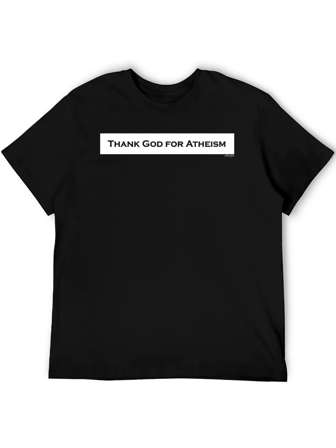 Thank God For Atheism T-Shirt Black Crew Neck