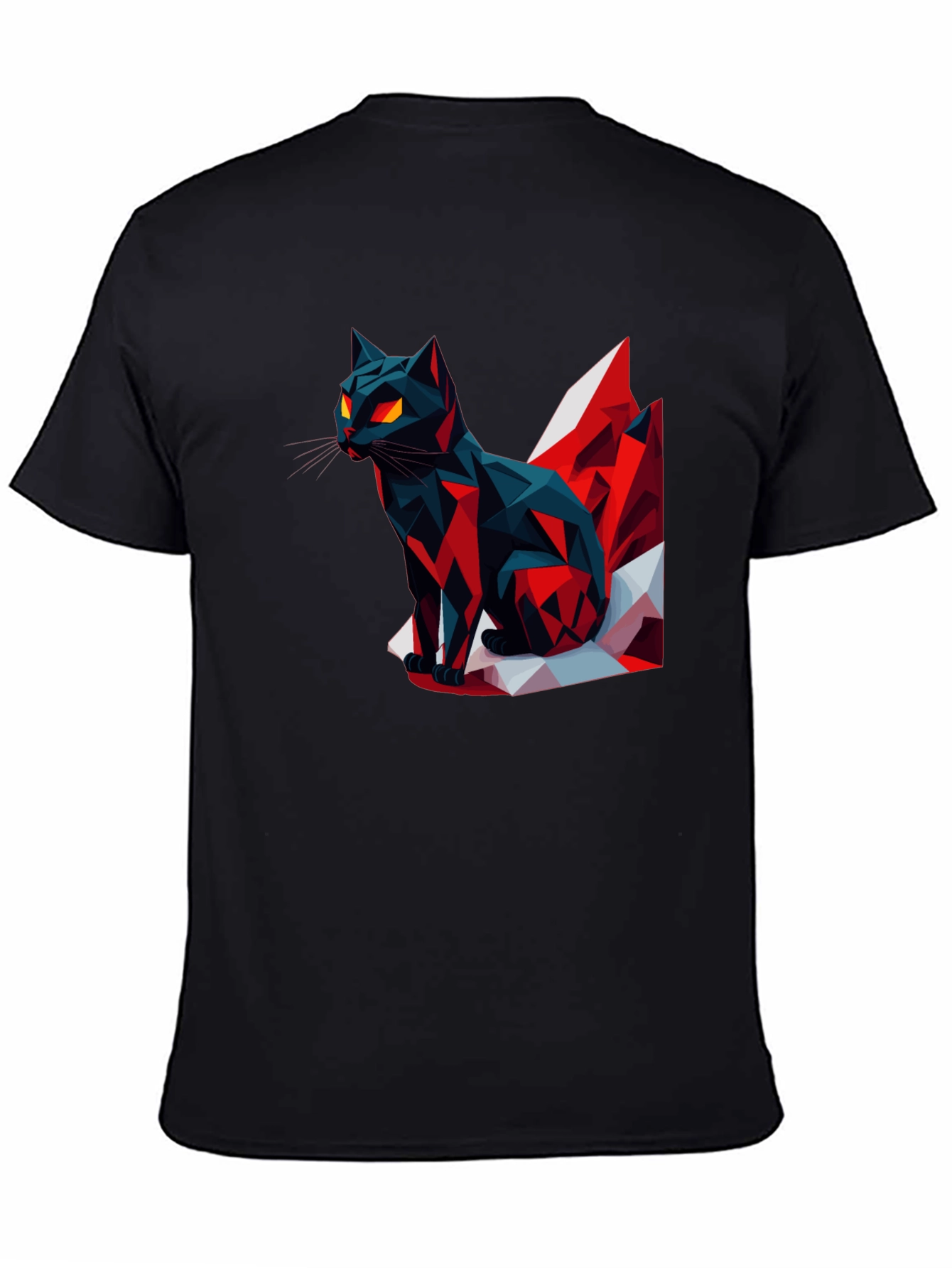 Geometric Cat Graphic T-Shirt