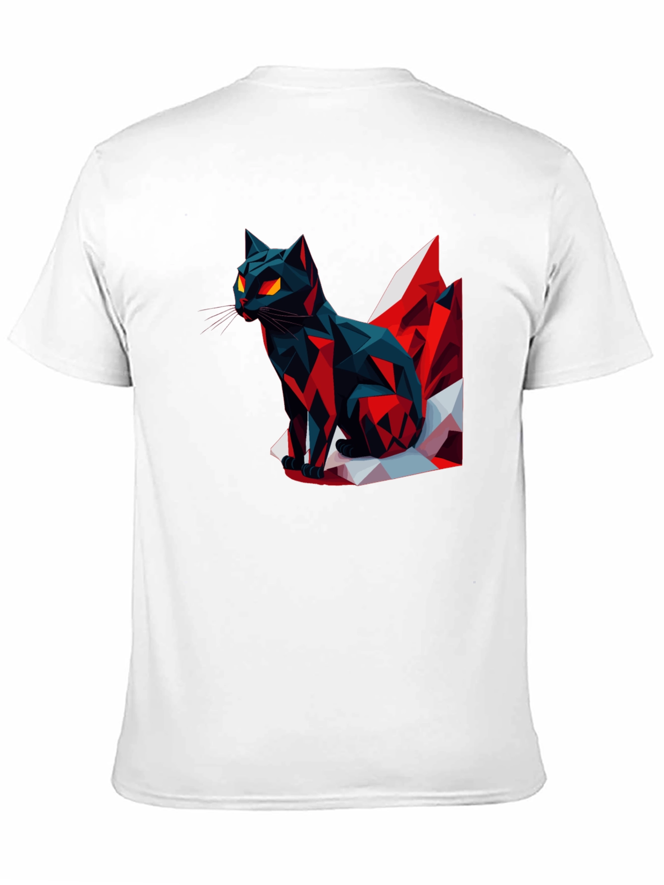 Geometric Cat Graphic T-Shirt
