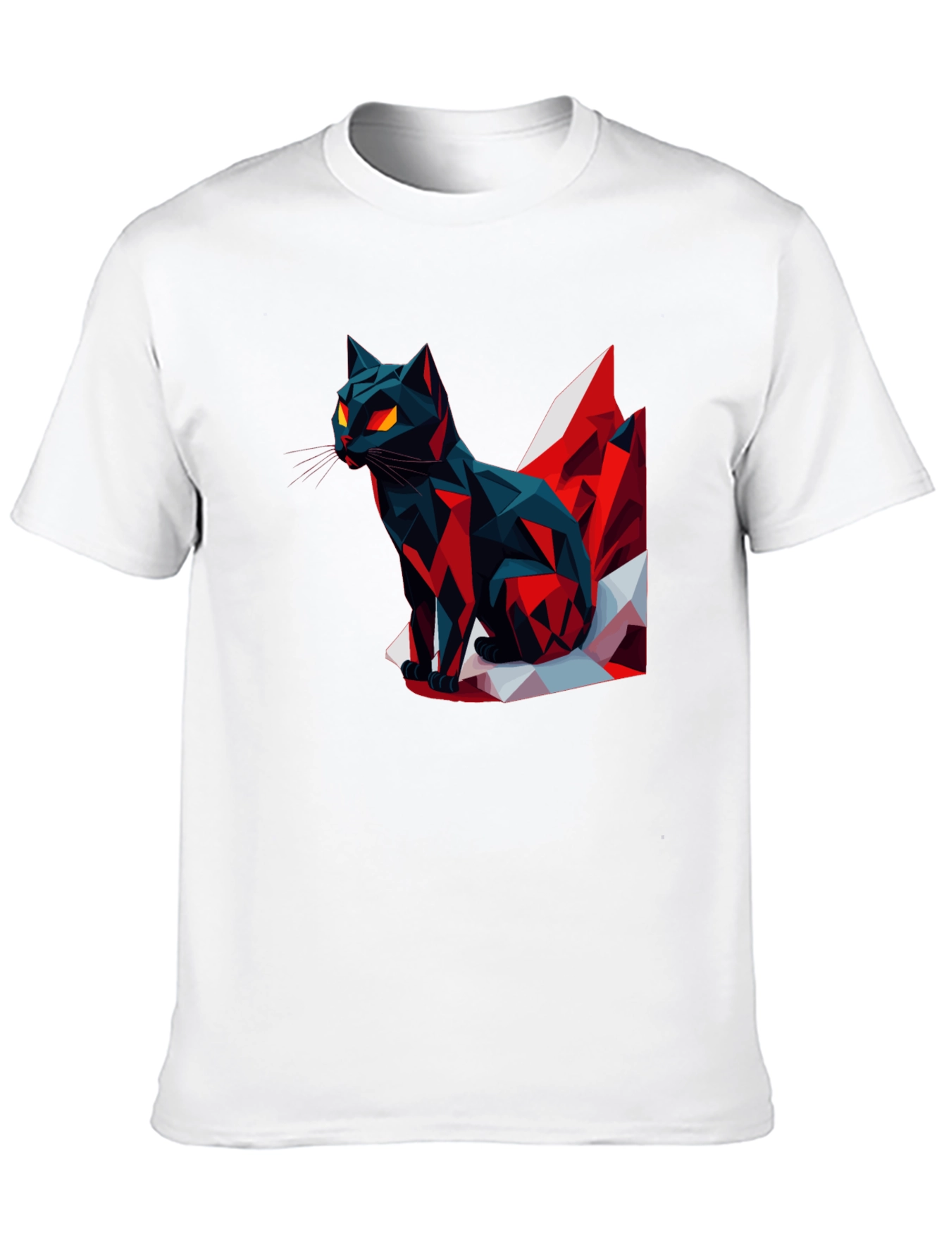 Geometric Cat Graphic T-Shirt