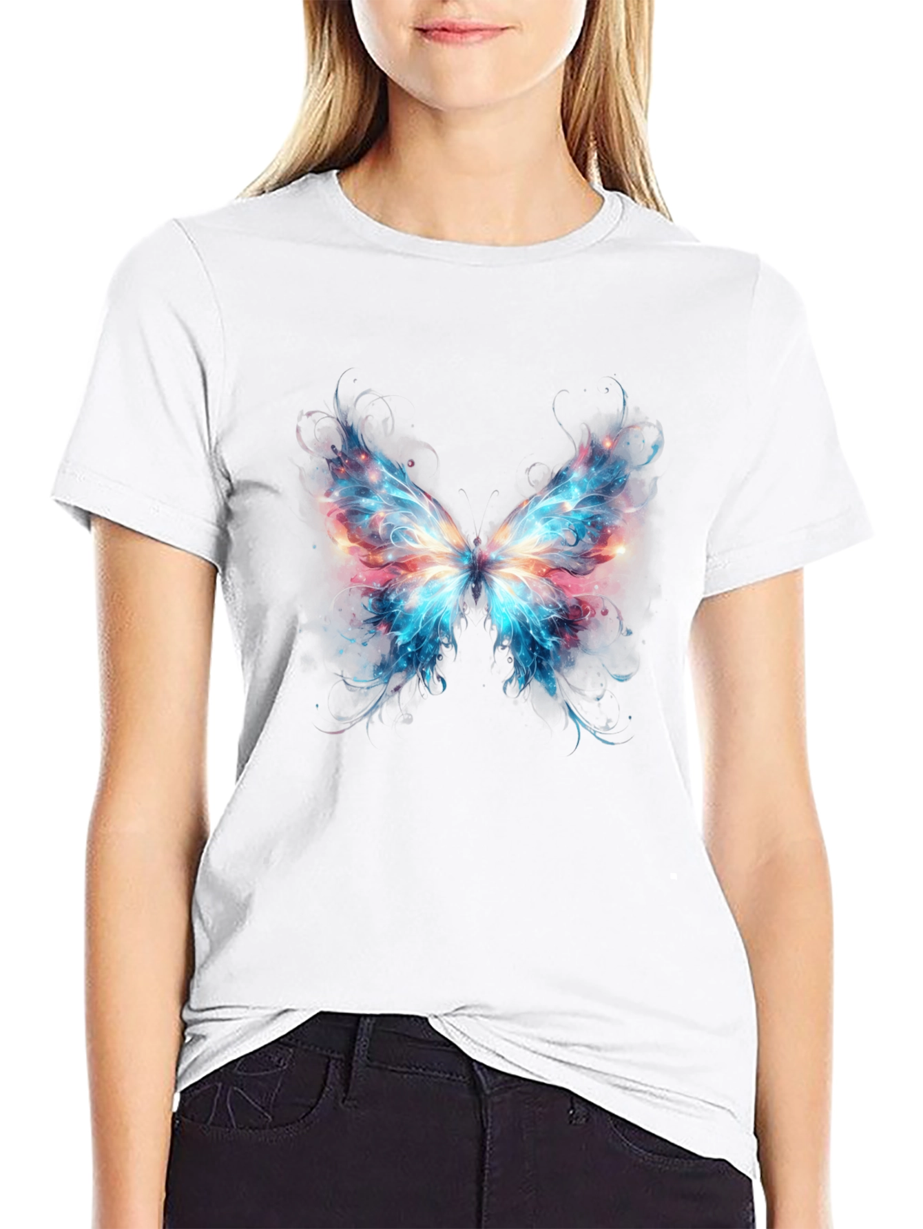 Butterfly Wings Graphic Black T-Shirt